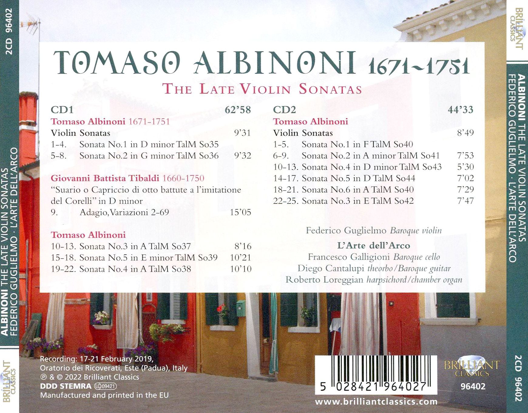 Albinoni: The Late Violin Sonatas