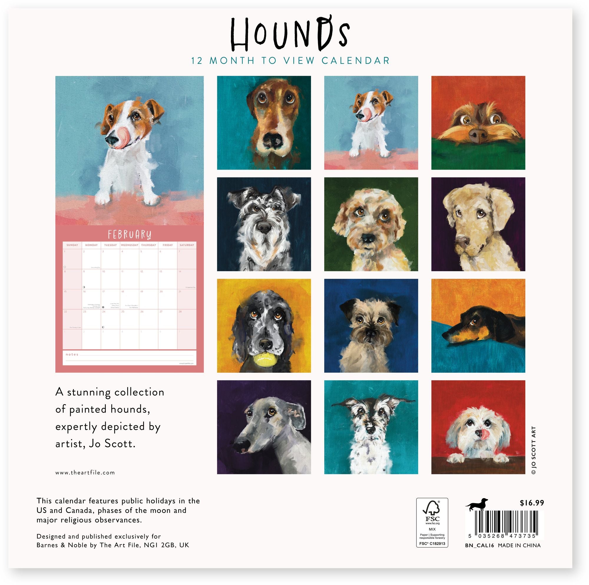 2026 HOUNDS WALL CALENDAR