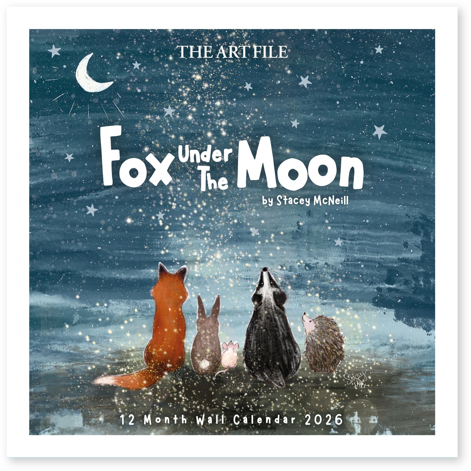 2026 FOX UNDER THE MOON WALL CALENDAR
