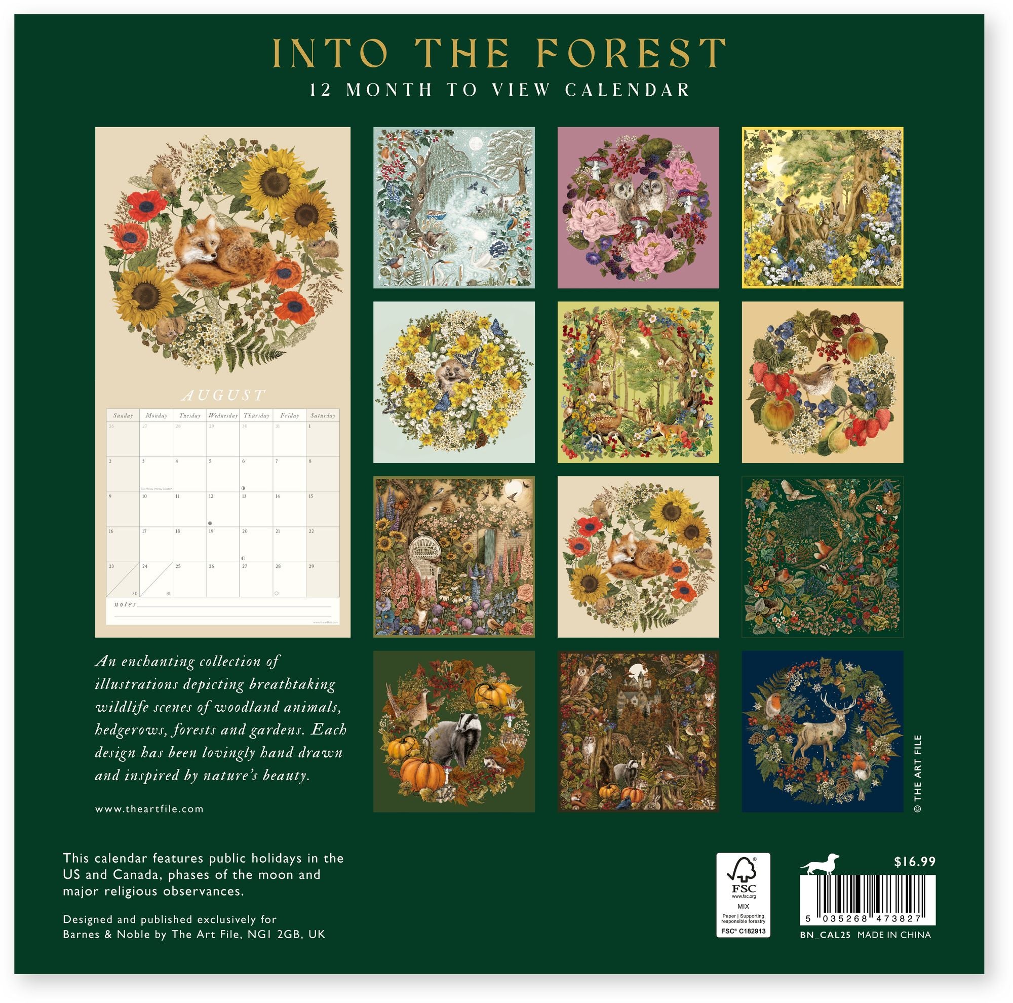 2026 INTO THE FOREST WALL CALENDAR