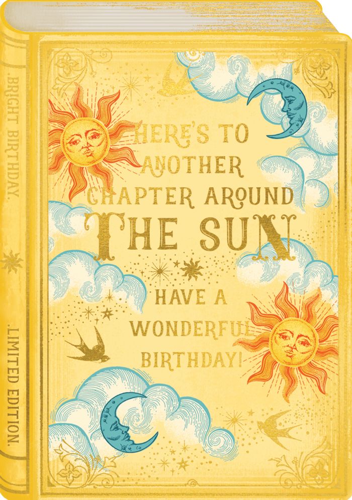 Sun Book Mini Birthday Card