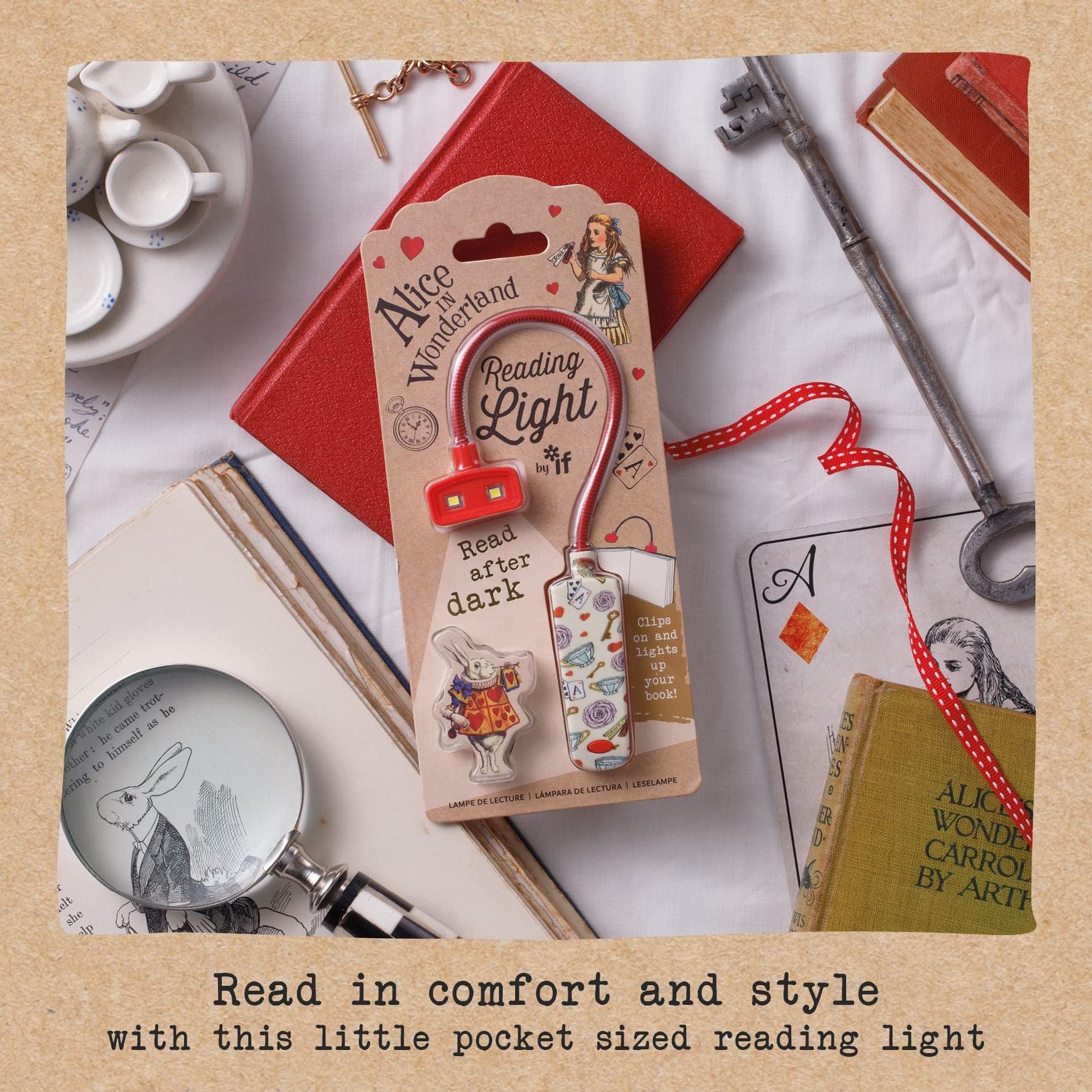 Alice in Wonderland Book Lovers Reading Light