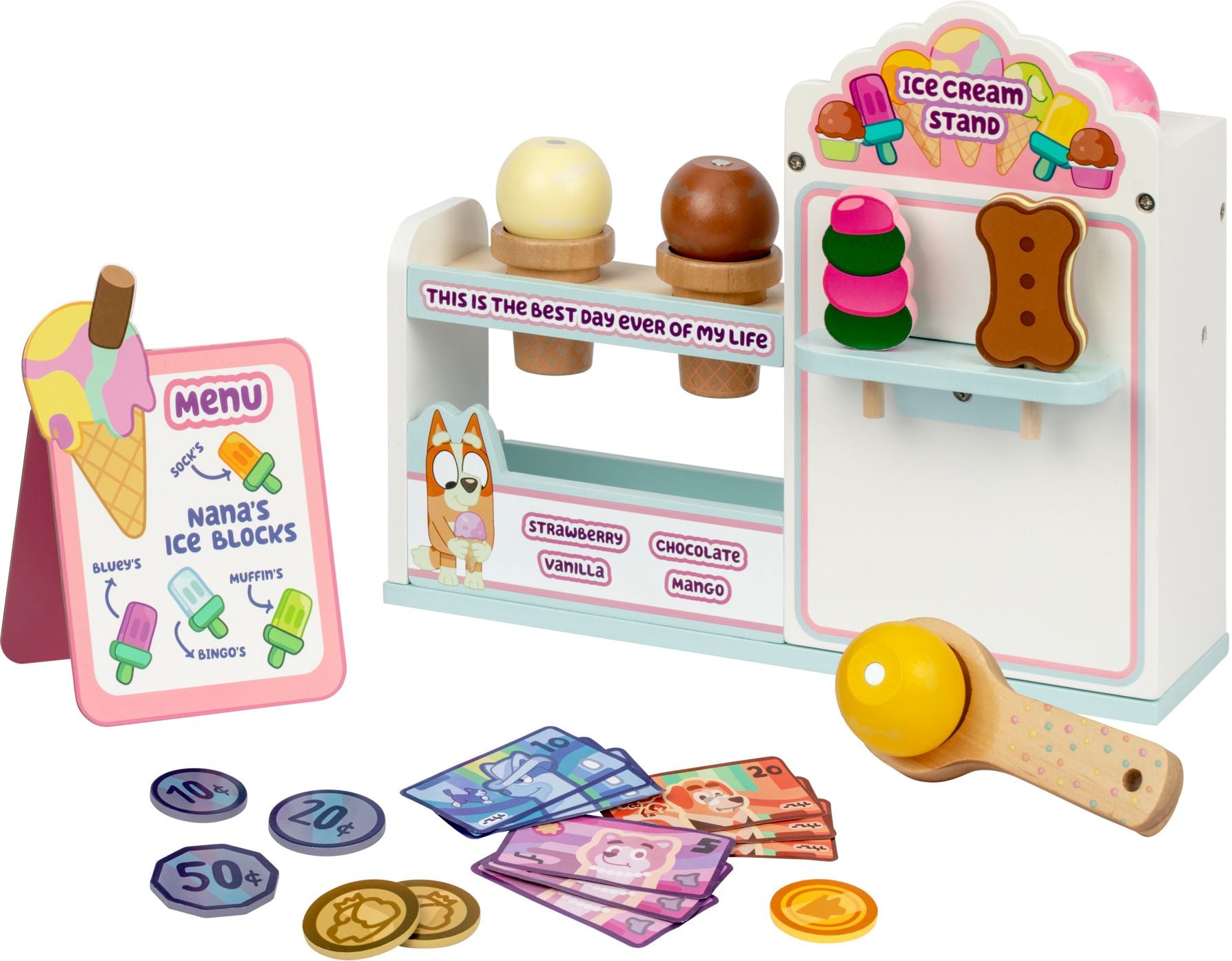 BLUEY WOODEN ICE CREAM CART