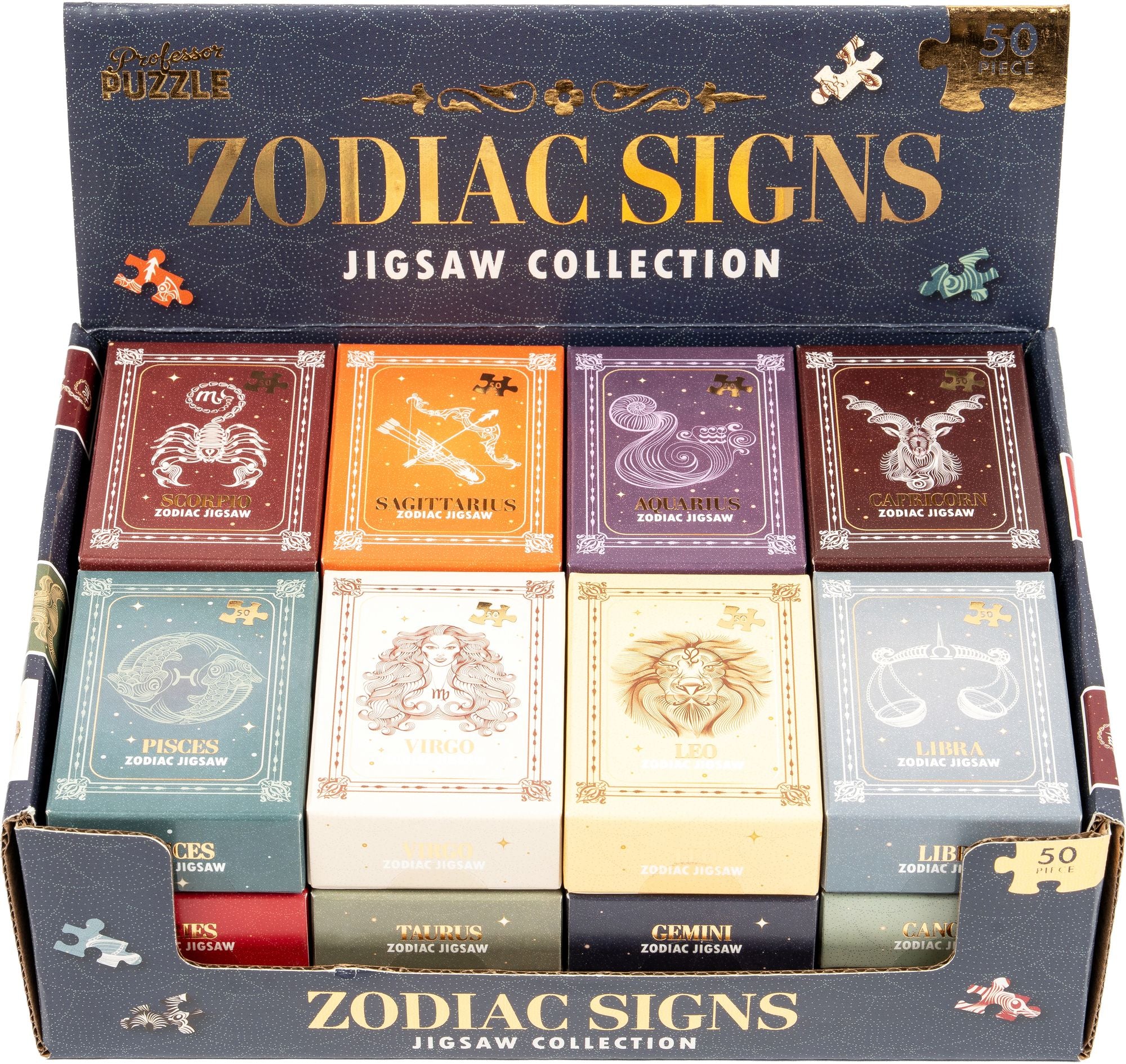 Zodiac Signs Jigsaw Collection- 24 Count Display