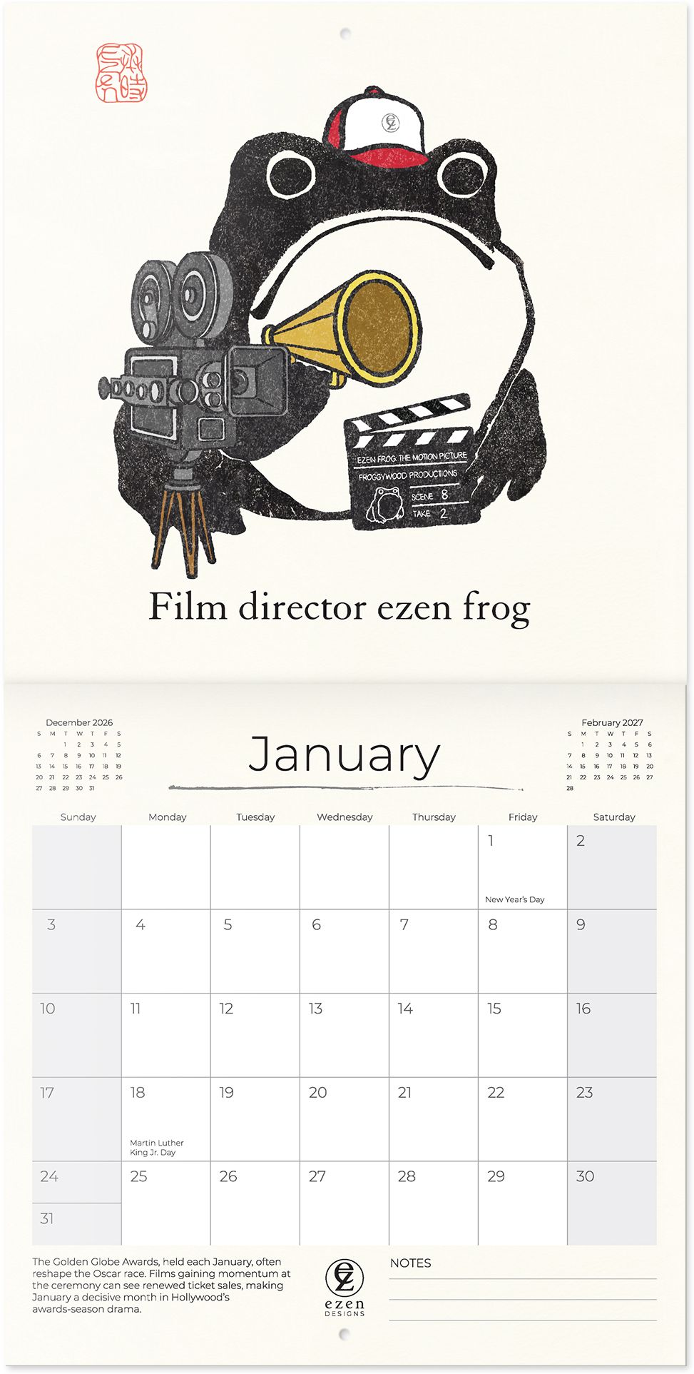 2027 Ezen Frog Wall Calendar