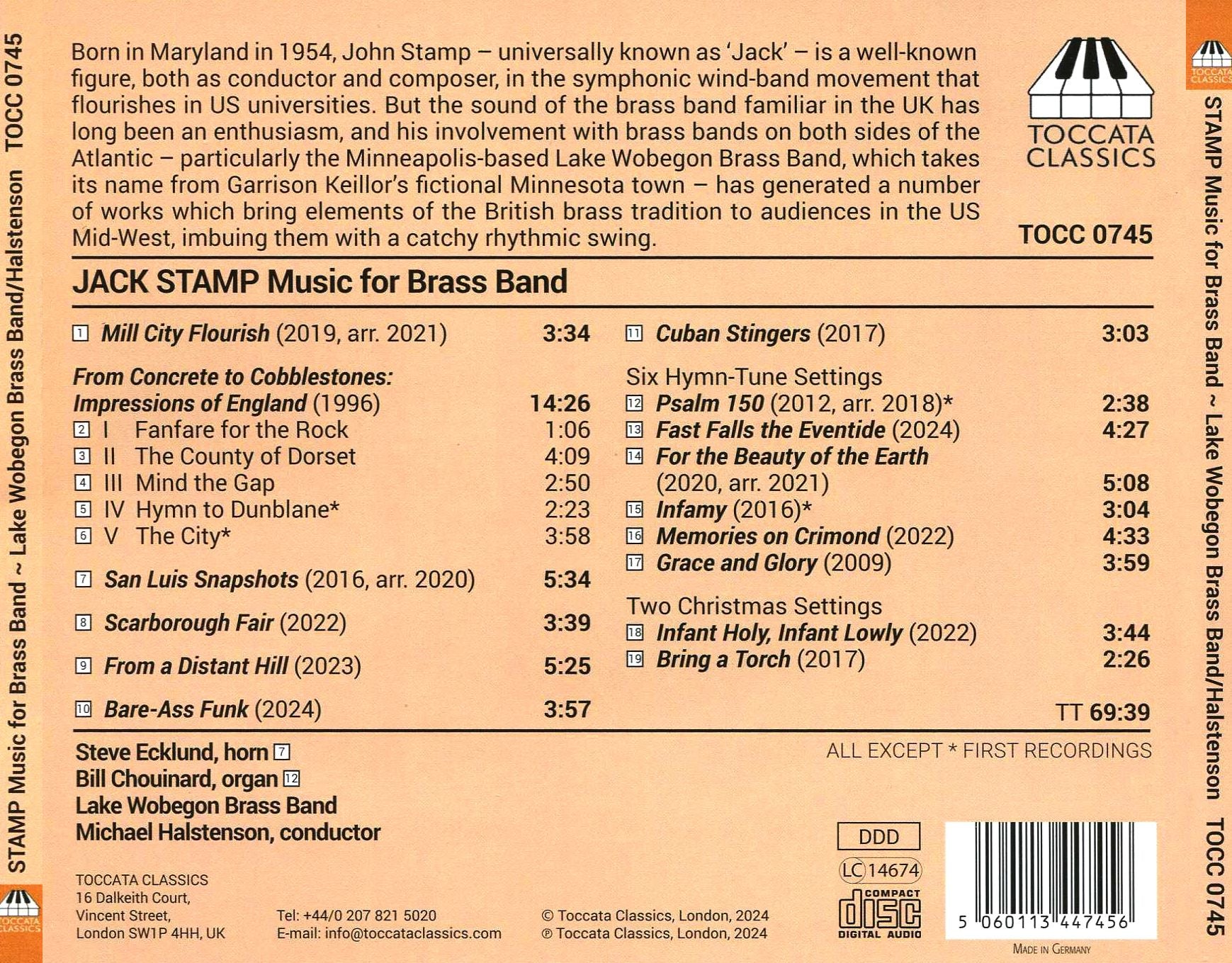Jack Stamp: Music for Brass Band