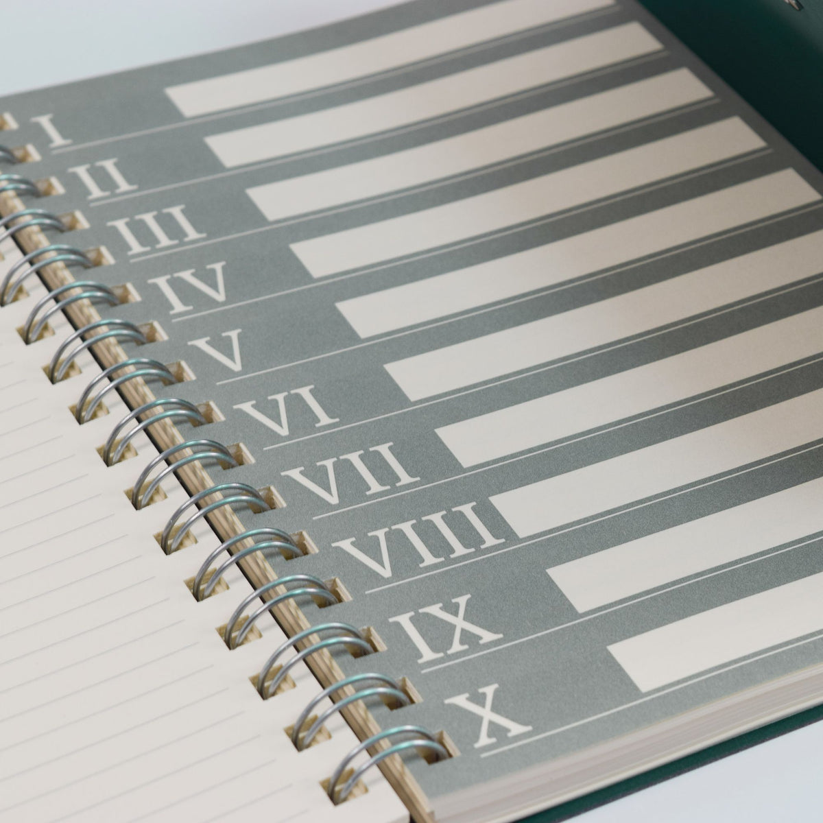 LUXURY COLLECTION ETHOS A5 Large format Wirebound Lined Notebook Emerald Green