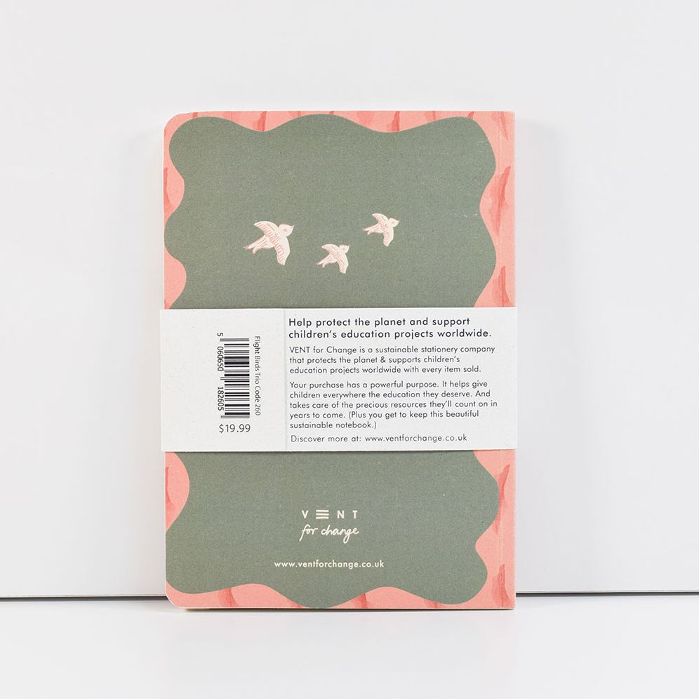 A5 Birds Trio Recycled Notebook