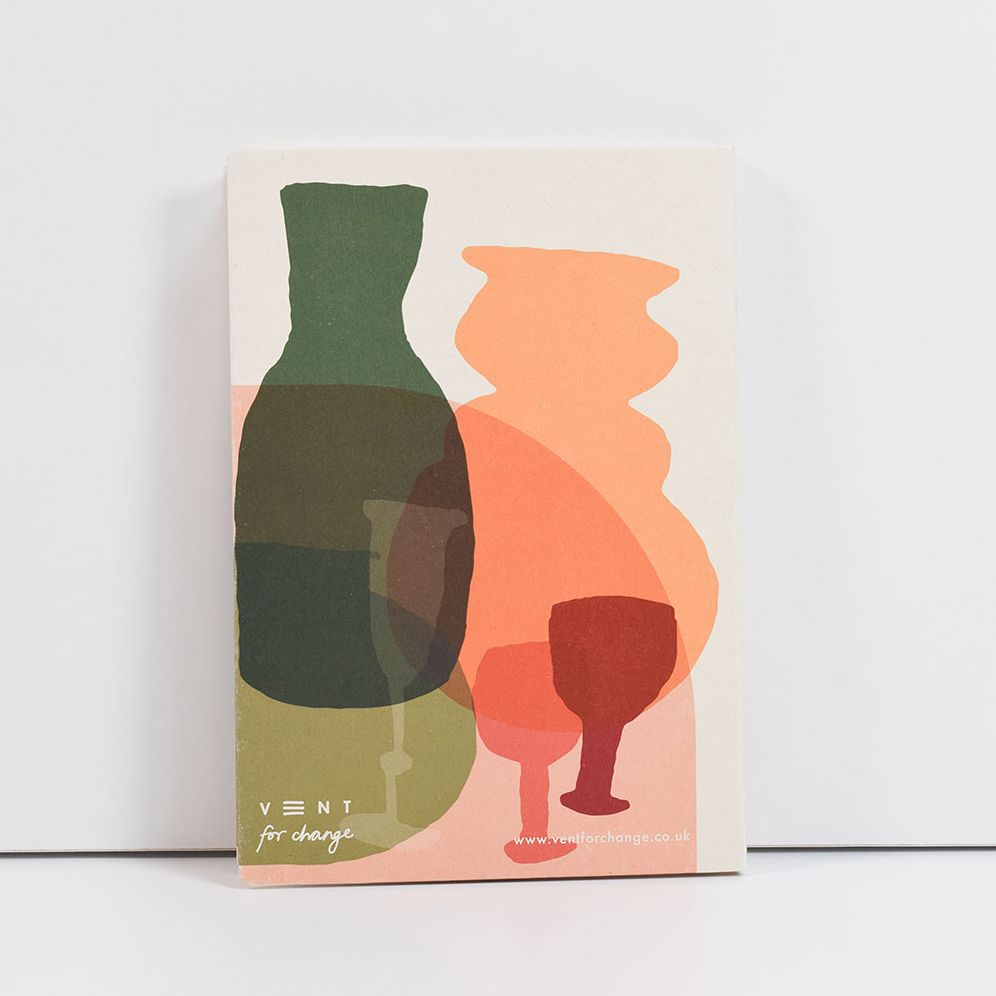 Coloured Glass Recycled Notebook - A5