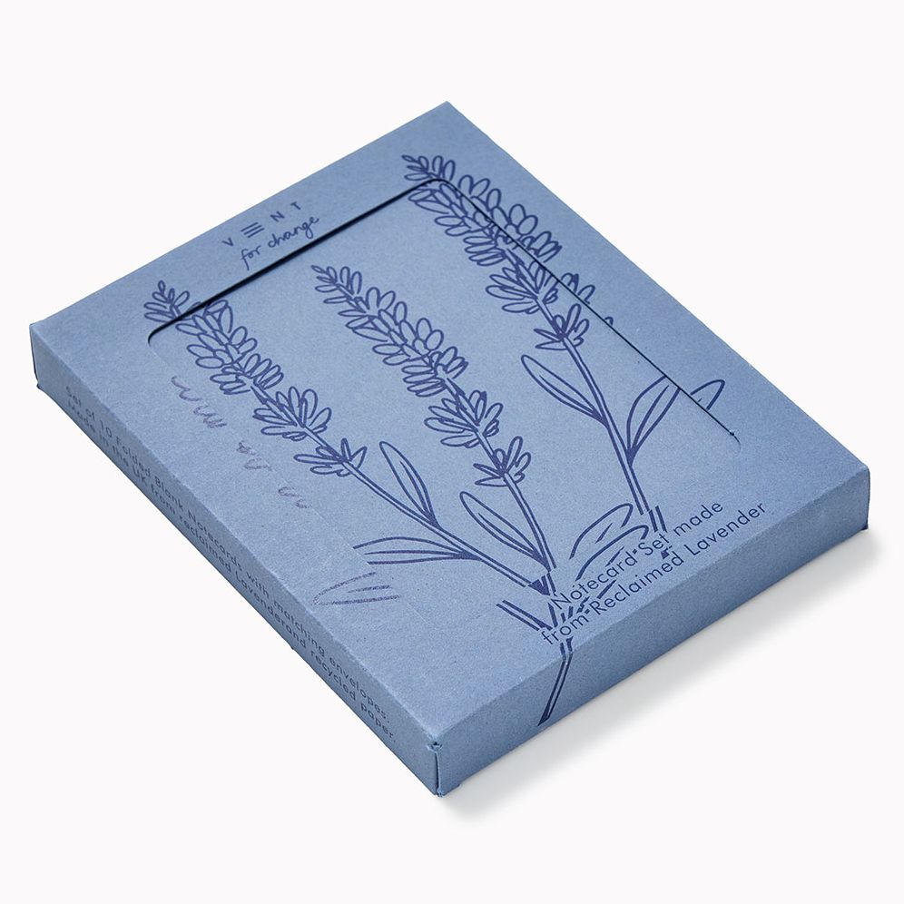 VENT for Change Reclaimed Lavender Paper Notecard Set