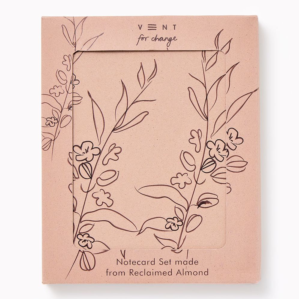VENT for Change Reclaimed Almond Paper Notecard Set