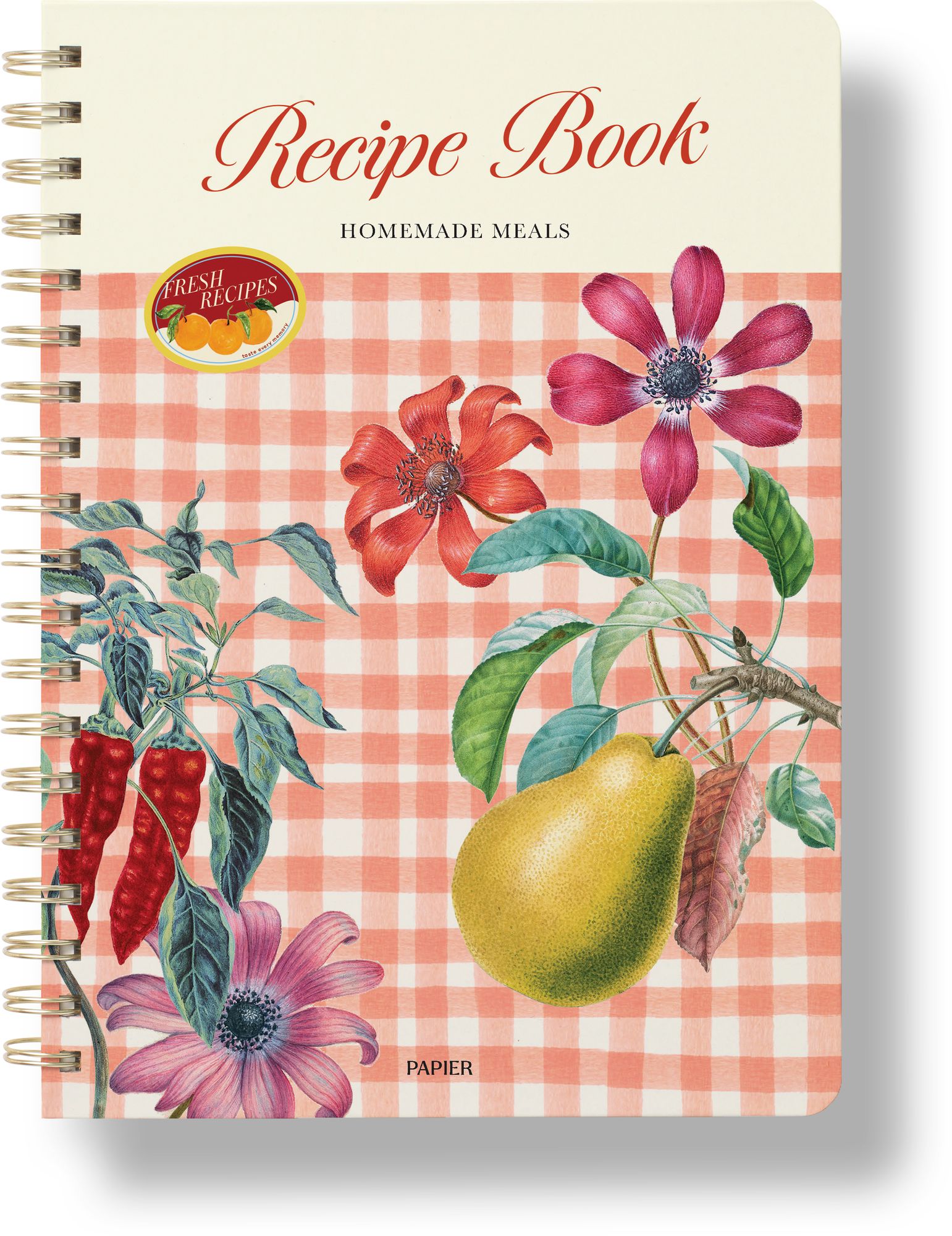 Garden Table B5 Hardcover Spiral Recipe Journal