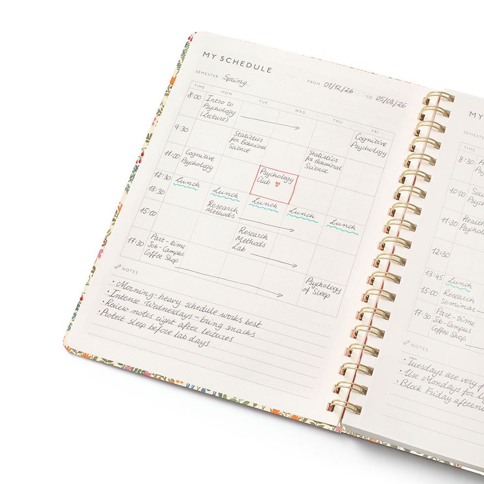 2026-2027 Papier B5 Academic Planner Delicate Fauna