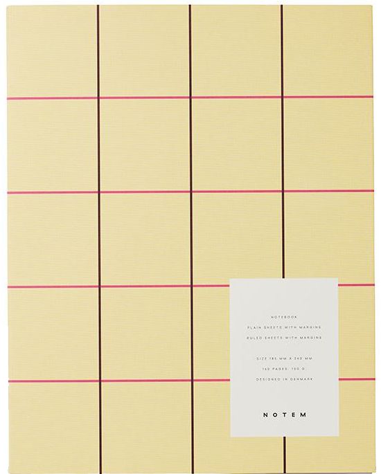 UMA Yellow Check Flat-lay Notebook