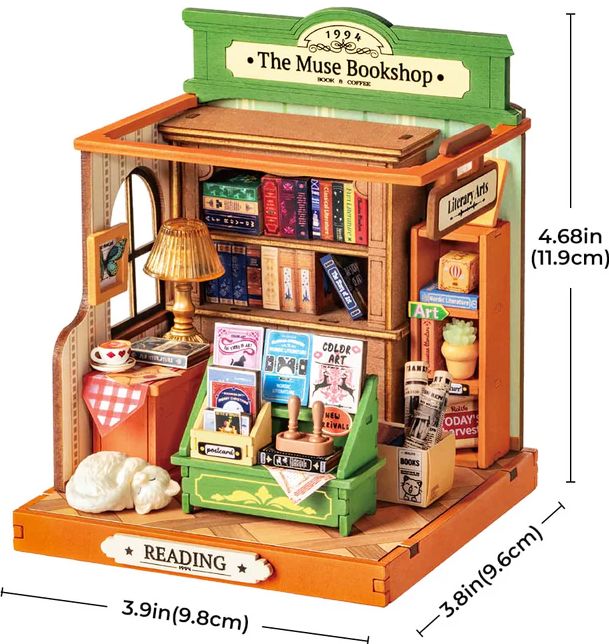 DIY Miniature House Muse Bookshop