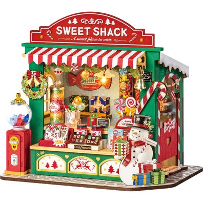DIY Miniature House Christmas Candy Stand