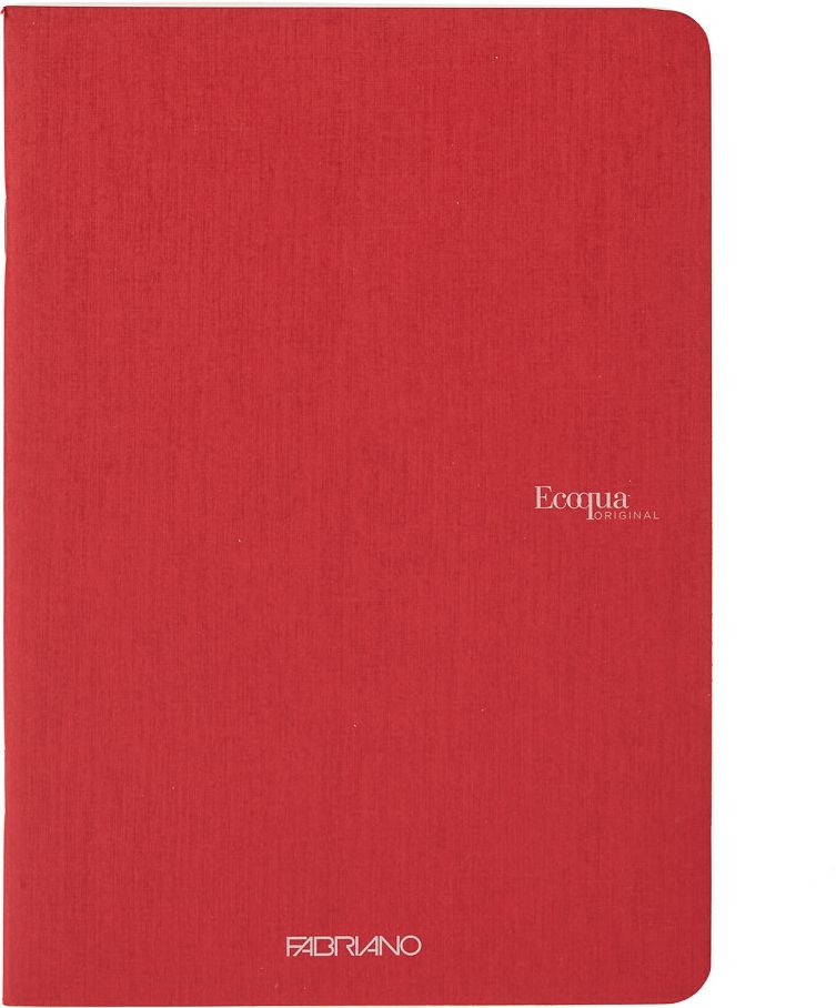 Ecoqua Original Notebook, A4, Staple-Bound, Graph, Cherry