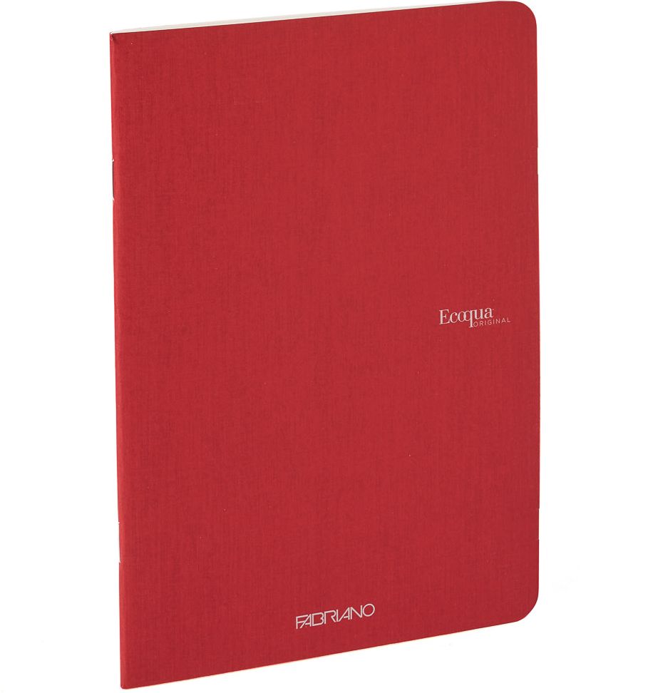 Ecoqua Original Notebook, A4, Staple-Bound, Graph, Cherry