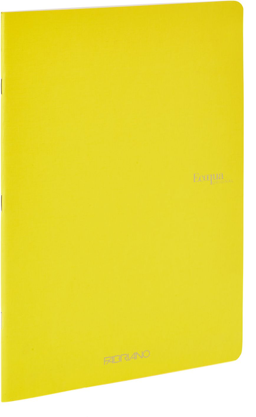 Ecoqua Original Notebook, A4, Staple-Bound, Graph, Yellow