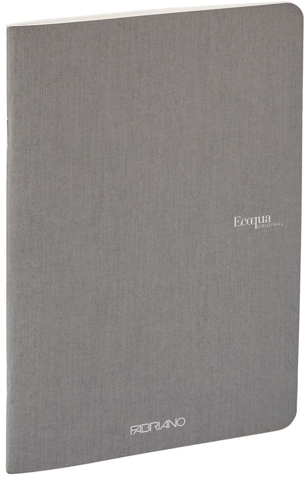 Ecoqua Original Notebook, A4, Staple-Bound, Lined, Grey