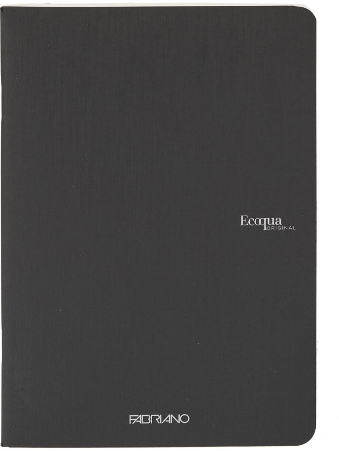 Ecoqua Original Notebook, A4, Staple-Bound, Lined, Black