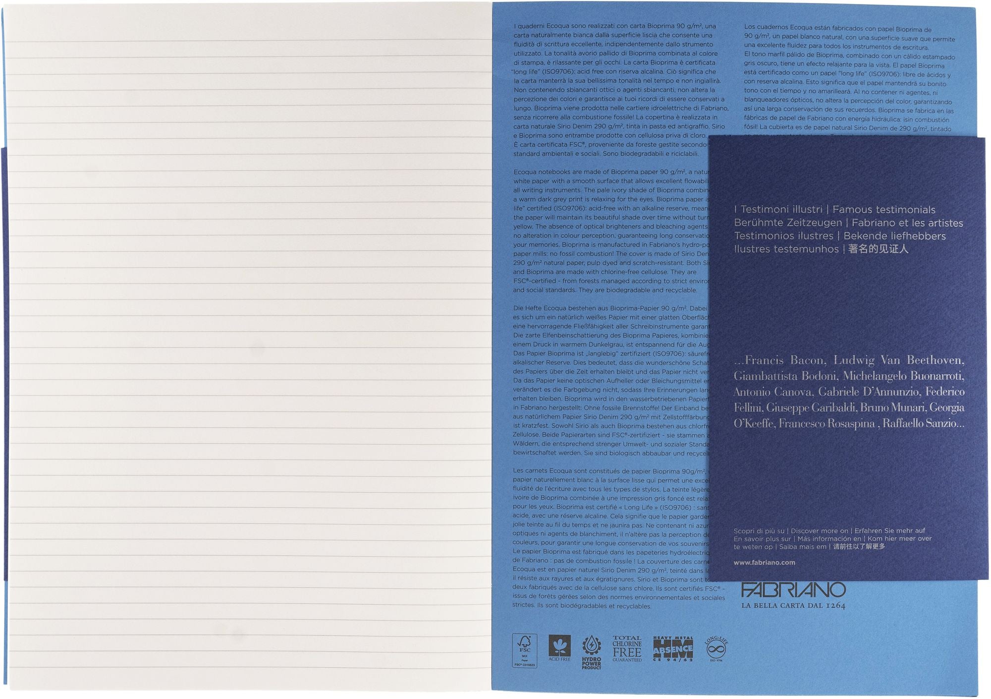 Ecoqua Plus Journal, A4, Glue-Bound, Lined, Turquoise