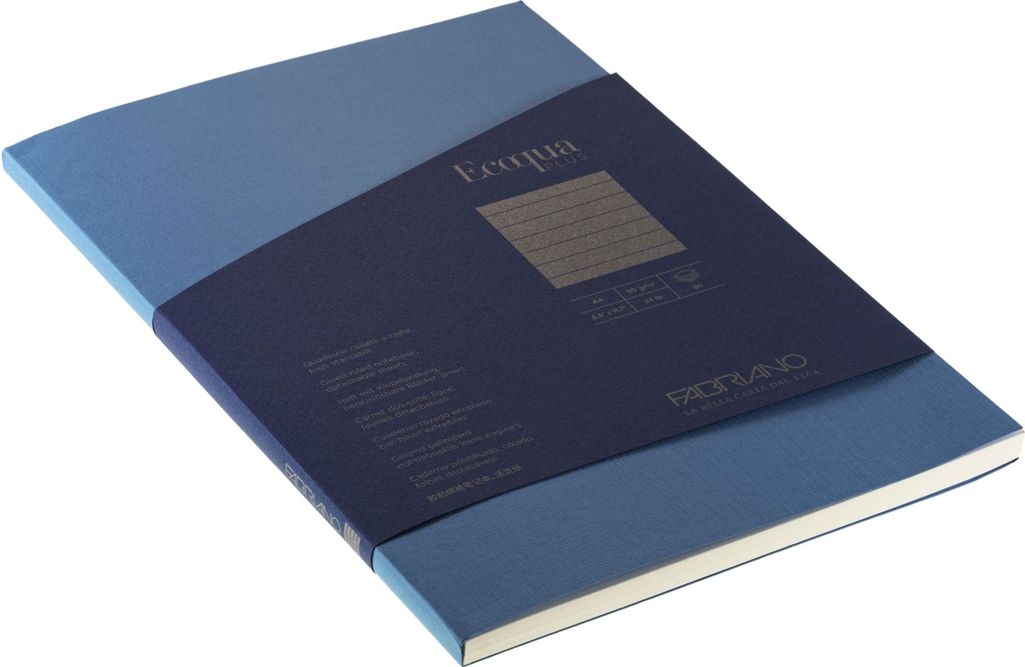 Ecoqua Plus Journal, A4, Glue-Bound, Lined, Turquoise