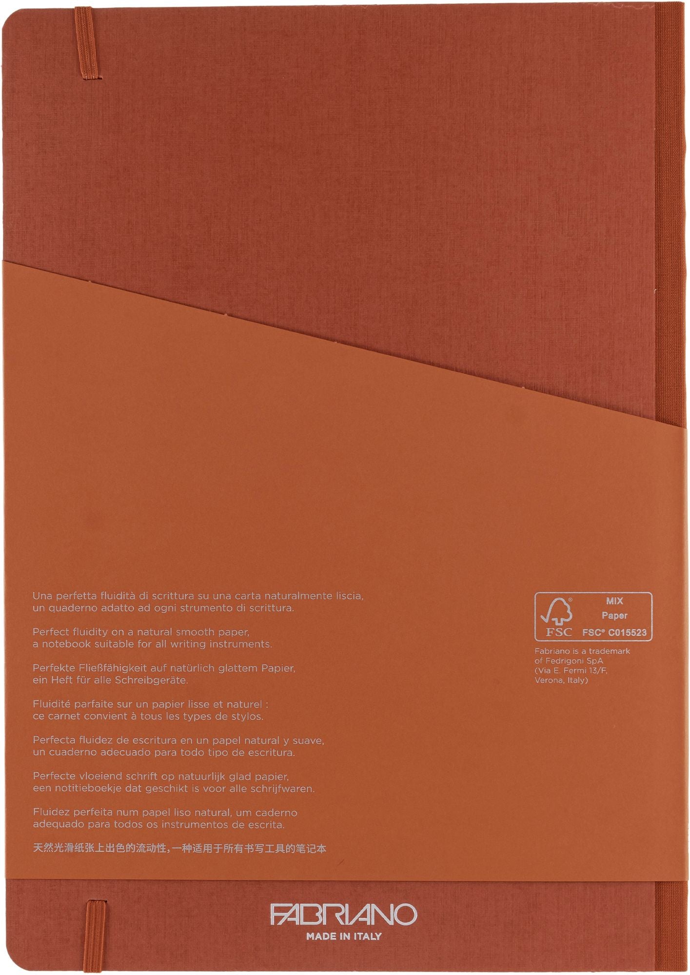 Ecoqua Plus Journal, A4, Fabric-Bound, Dotted, Red