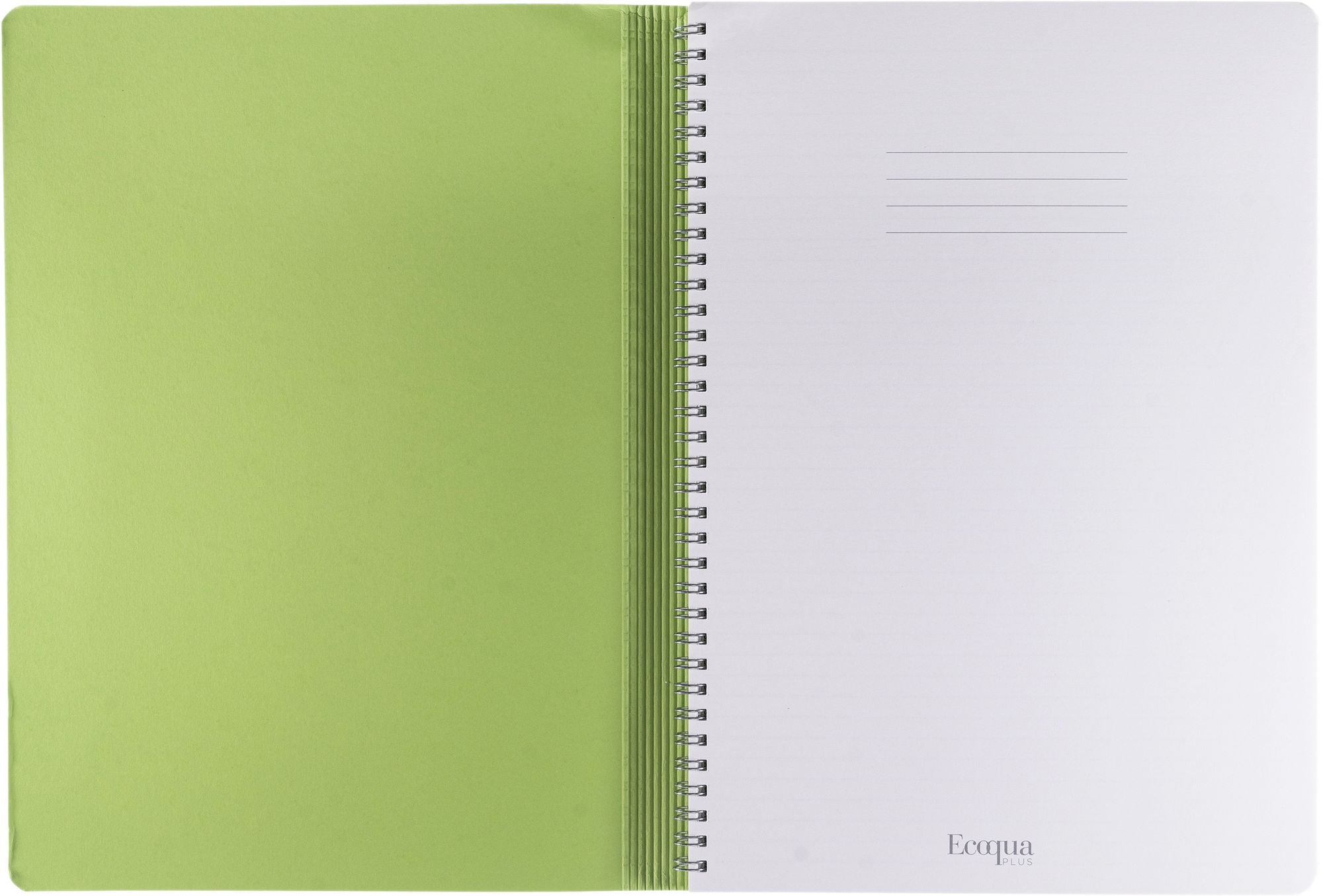 Ecoqua Plus Journal, A4, Hidden Spiral-Bound, Lined, Lime