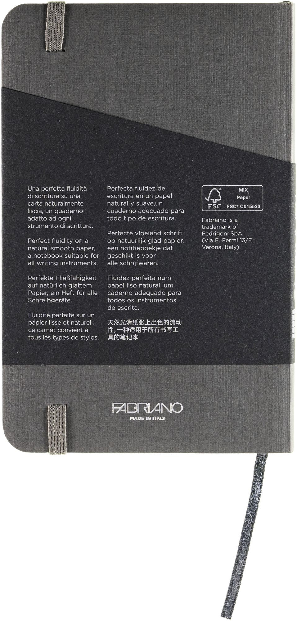 Ecoqua Plus Journal, 3.5 x 5.5, Stitch-Bound, Lined, Grey