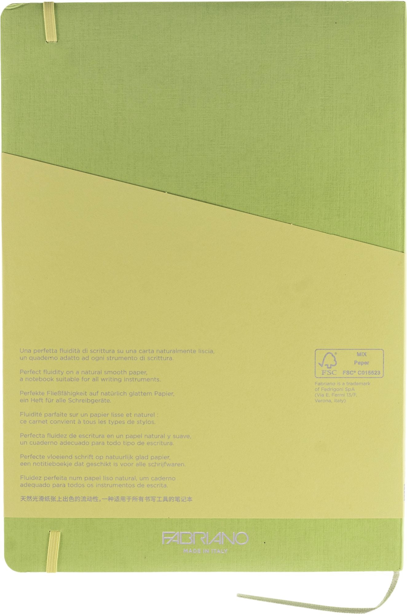 Ecoqua Plus Journal, A4, Stitch-Bound, Lined, Lime