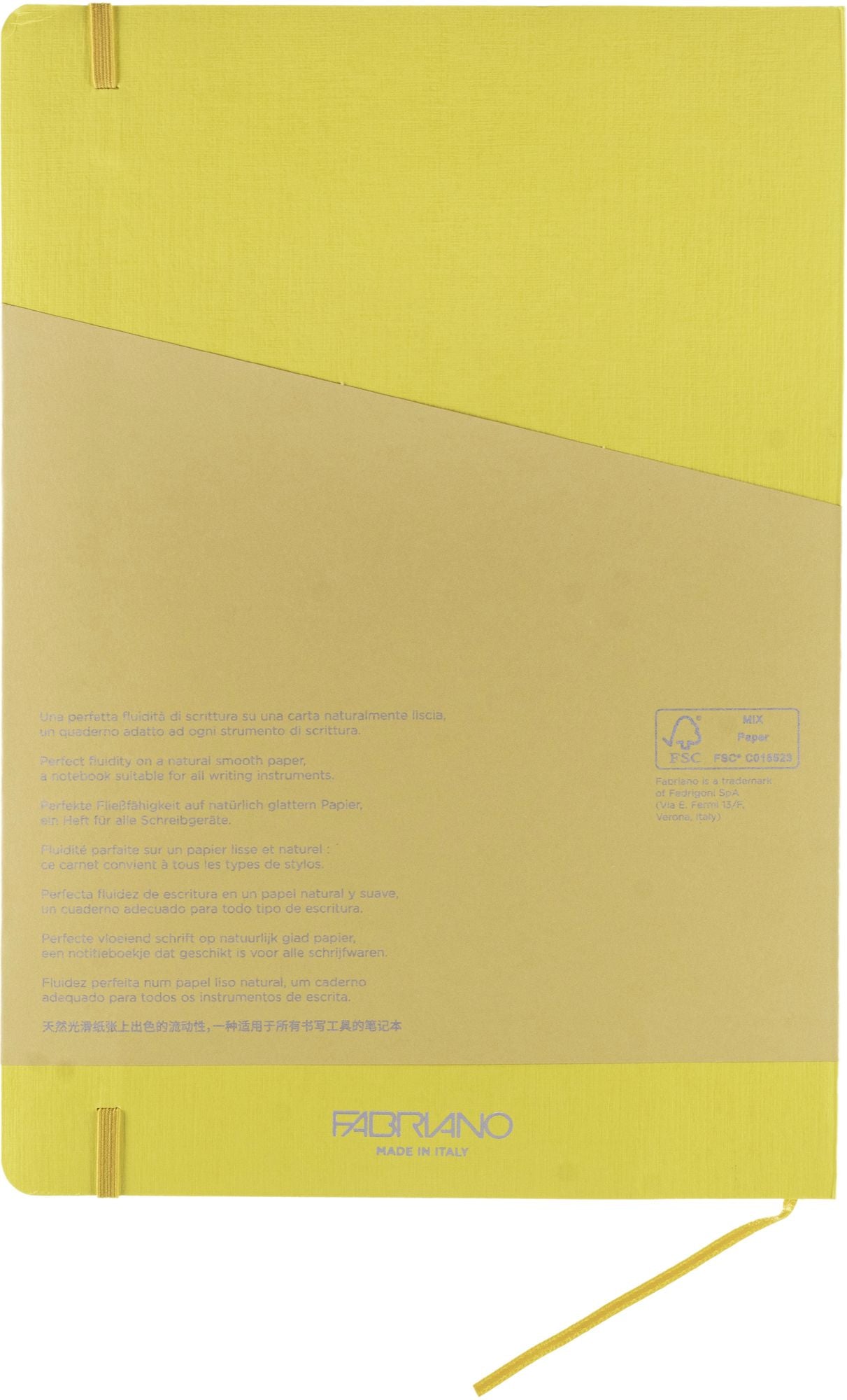 Ecoqua Plus Journal, A4, Stitch-Bound, Lined, Yellow