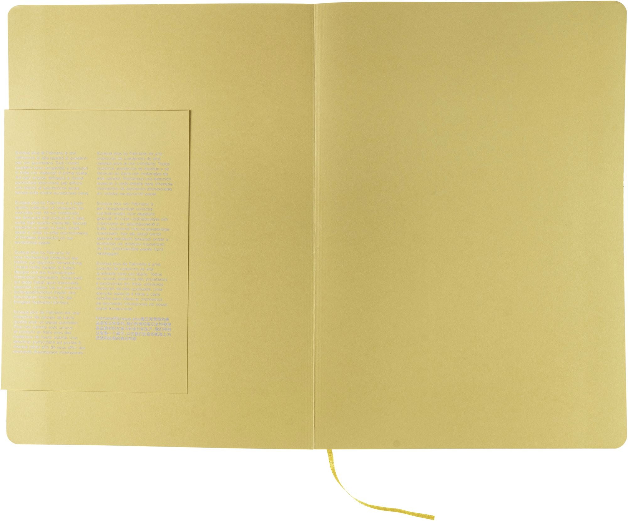 Ecoqua Plus Journal, A4, Stitch-Bound, Lined, Yellow