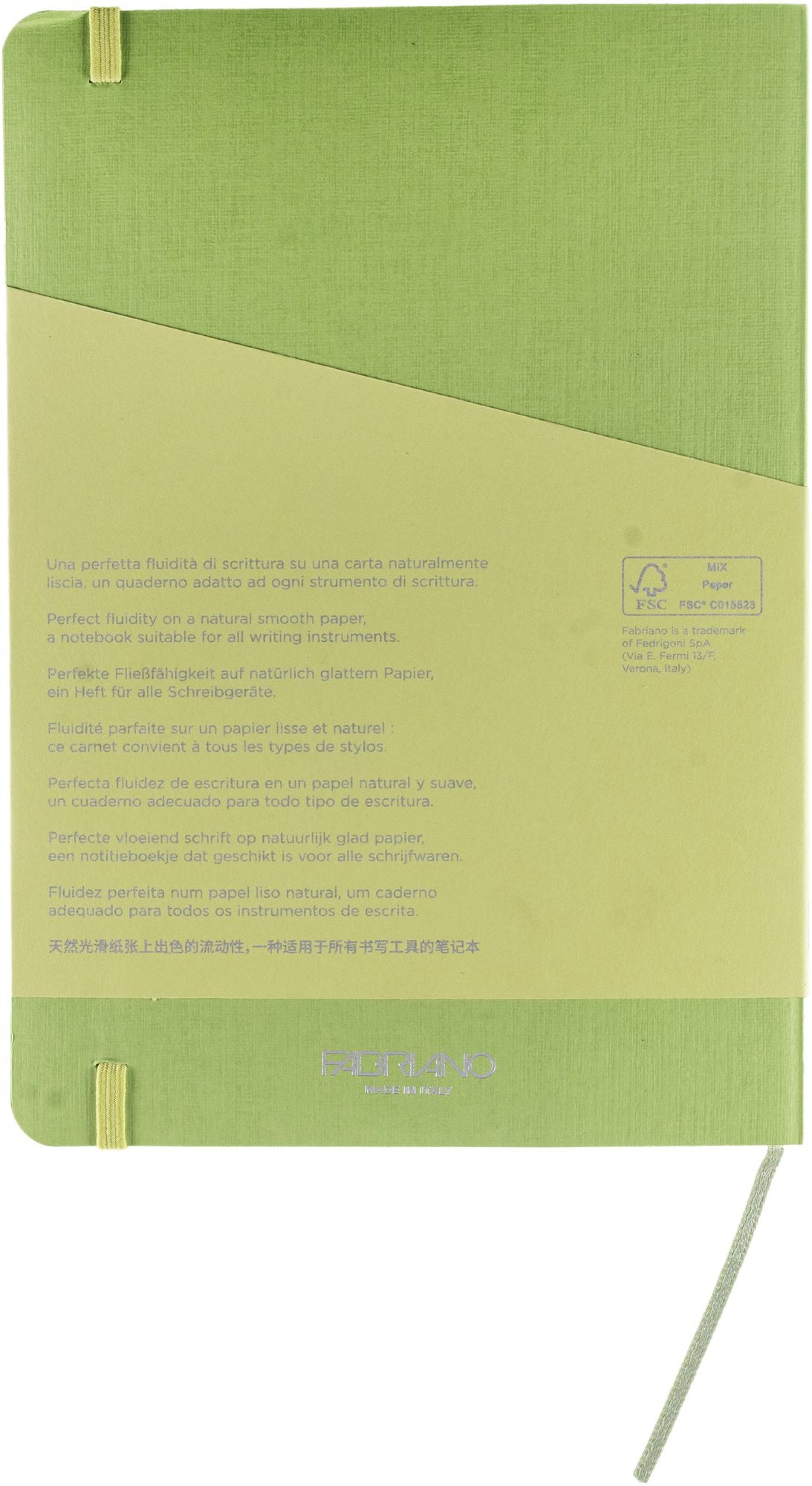 Ecoqua Plus Journal, A5, Stitch-Bound, Dotted, Lime