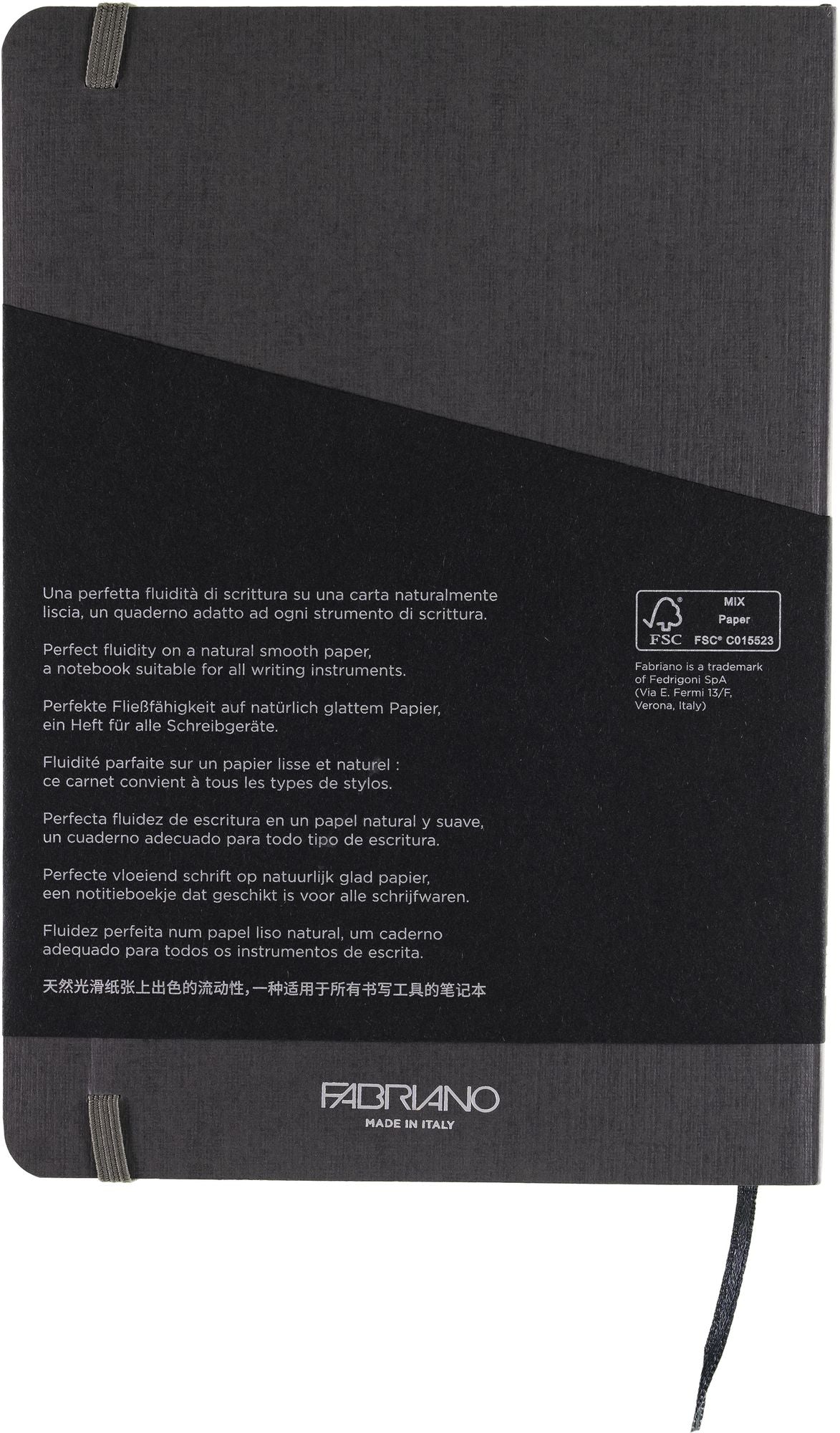 Ecoqua Plus Journal, A5, Stitch-Bound, Dotted, Grey