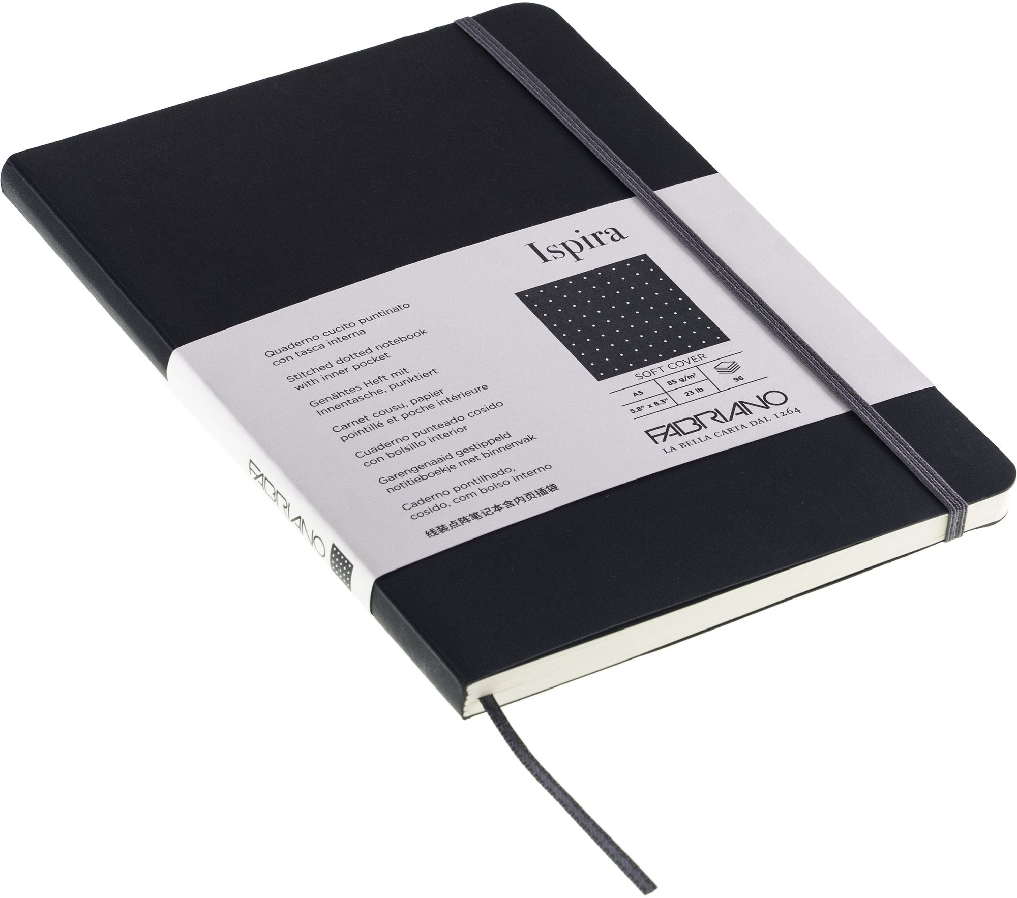 Ispira Journal, A5, Soft-Cover, Dotted, Black