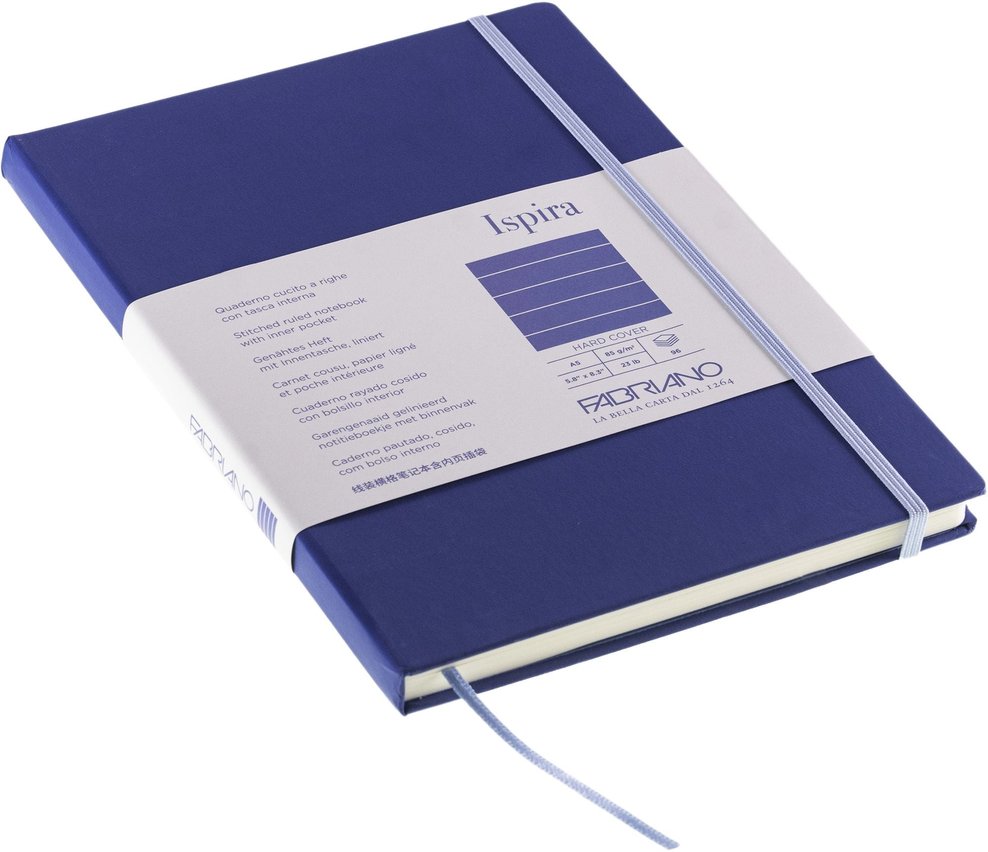 Ispira Journal, A5, Hard-Cover, Lined, Blue