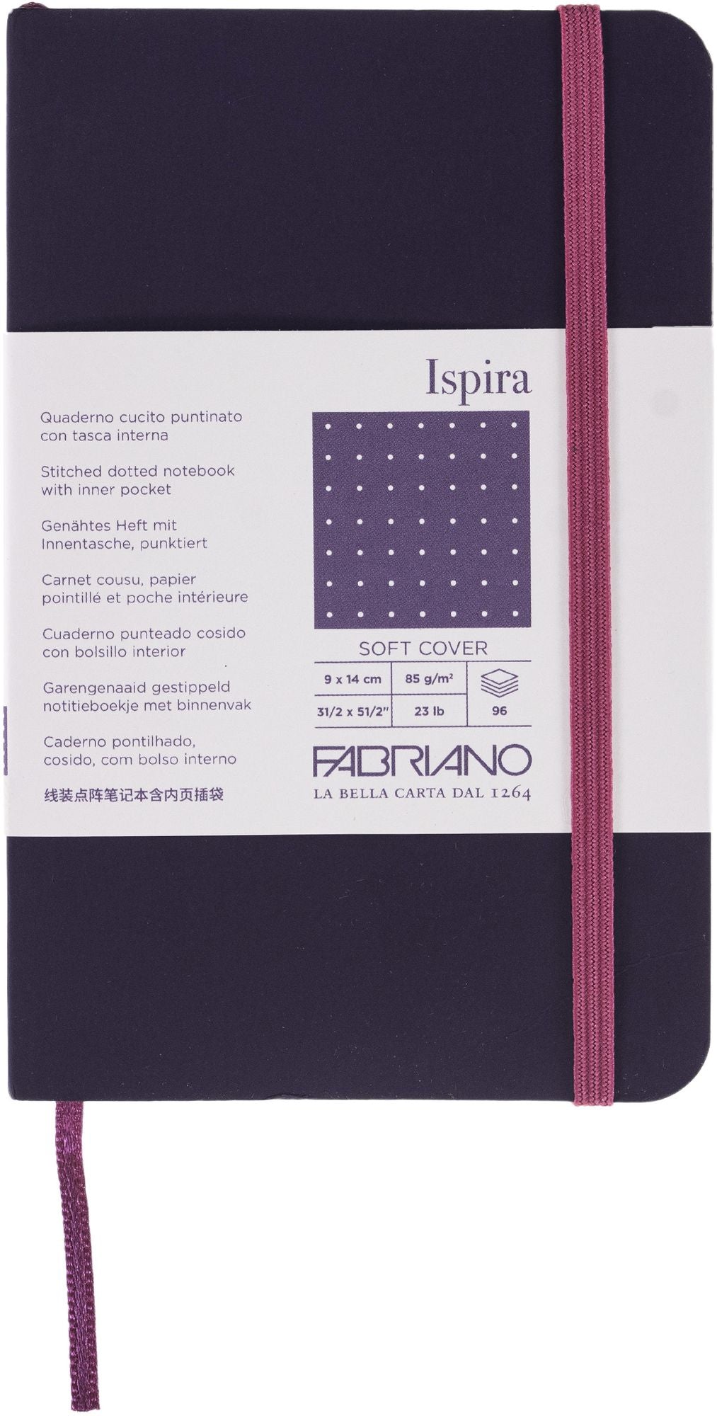 Ispira Journal, 3.5 x 5.5, Soft-Cover, Dotted, Purple