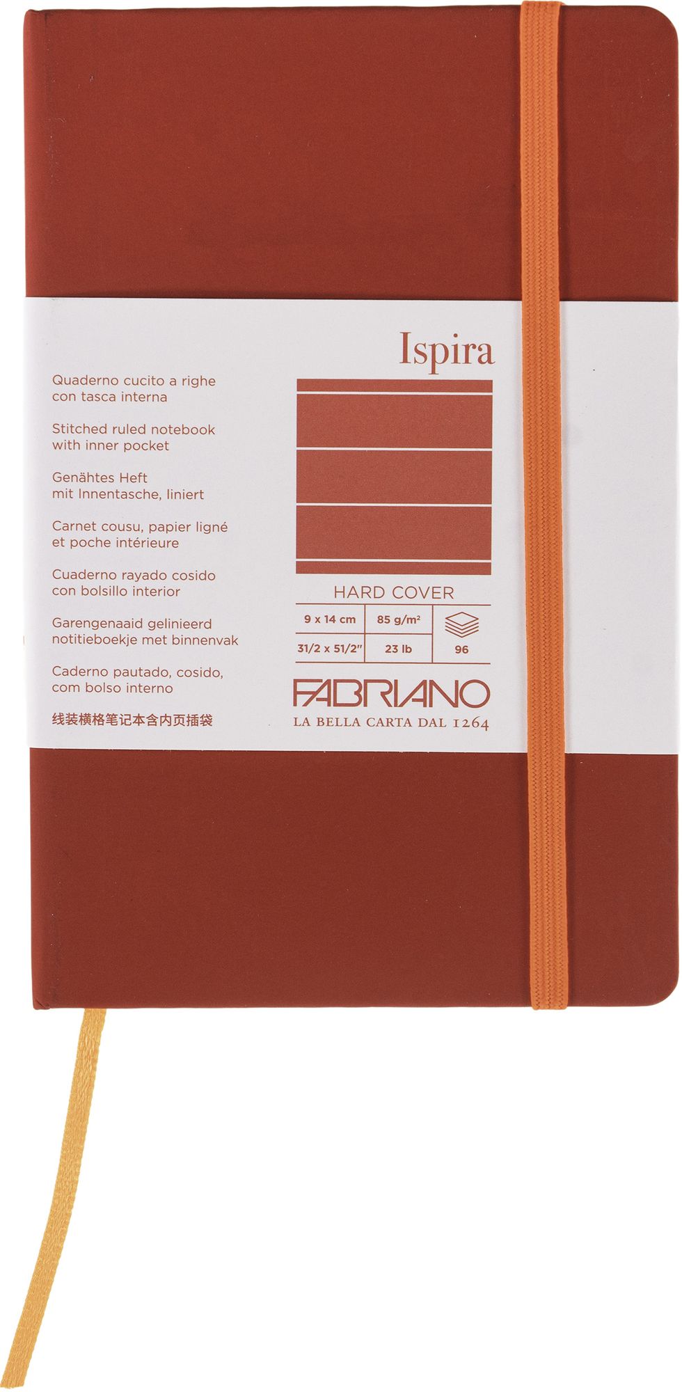 Ispira Journal, 3.5 x 5.5, Hard-Cover, Lined, Red
