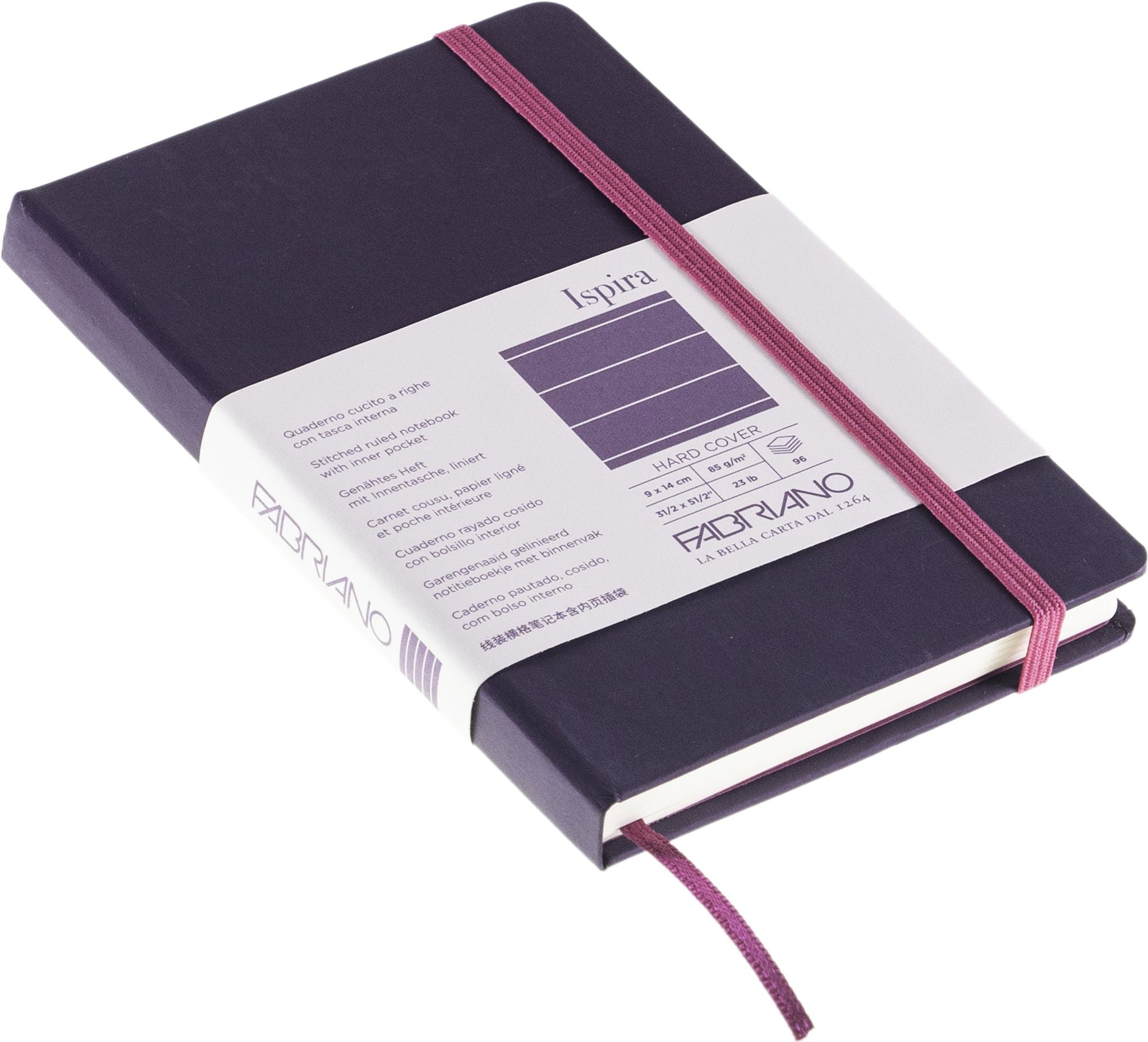 Ispira Journal, 3.5 x 5.5, Hard-Cover, Lined, Purple