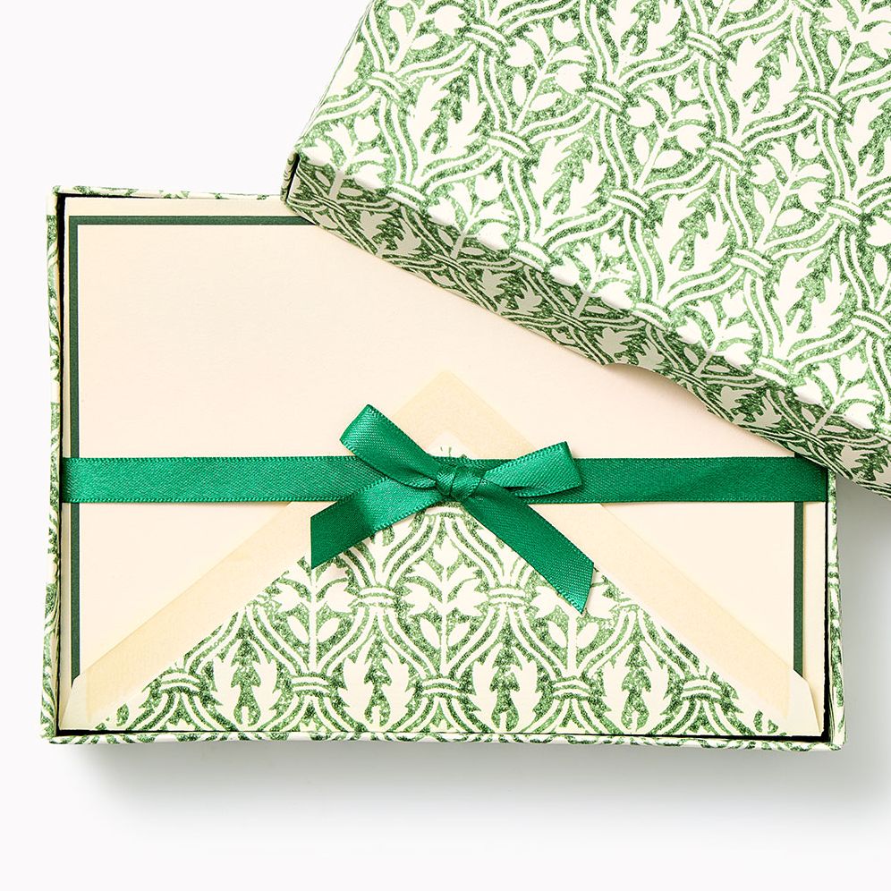 Leaves Stationery Set with Lined Envelopes Leaves
