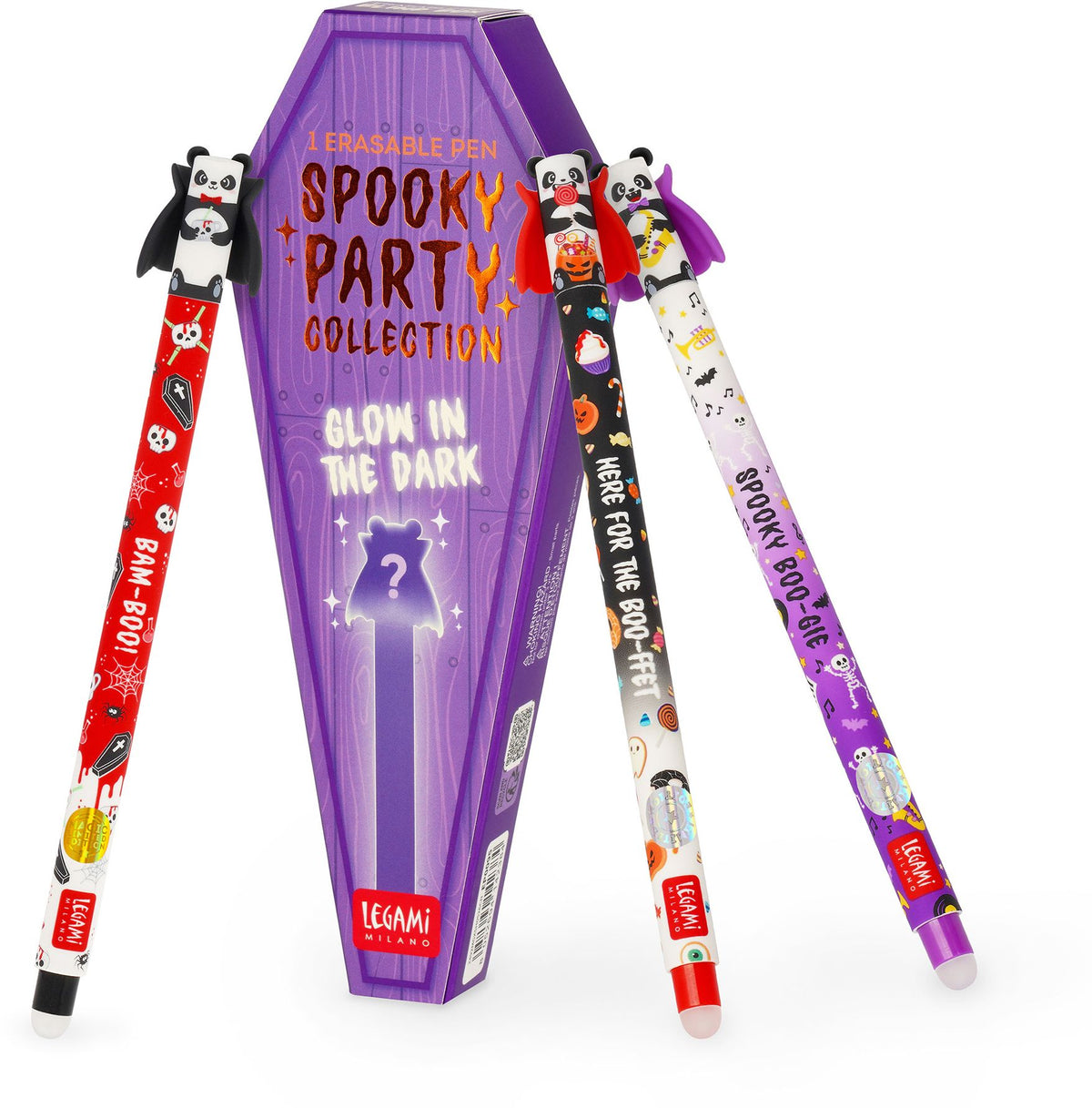 Legami Set of 3 Erasable Halloween Gel Pens