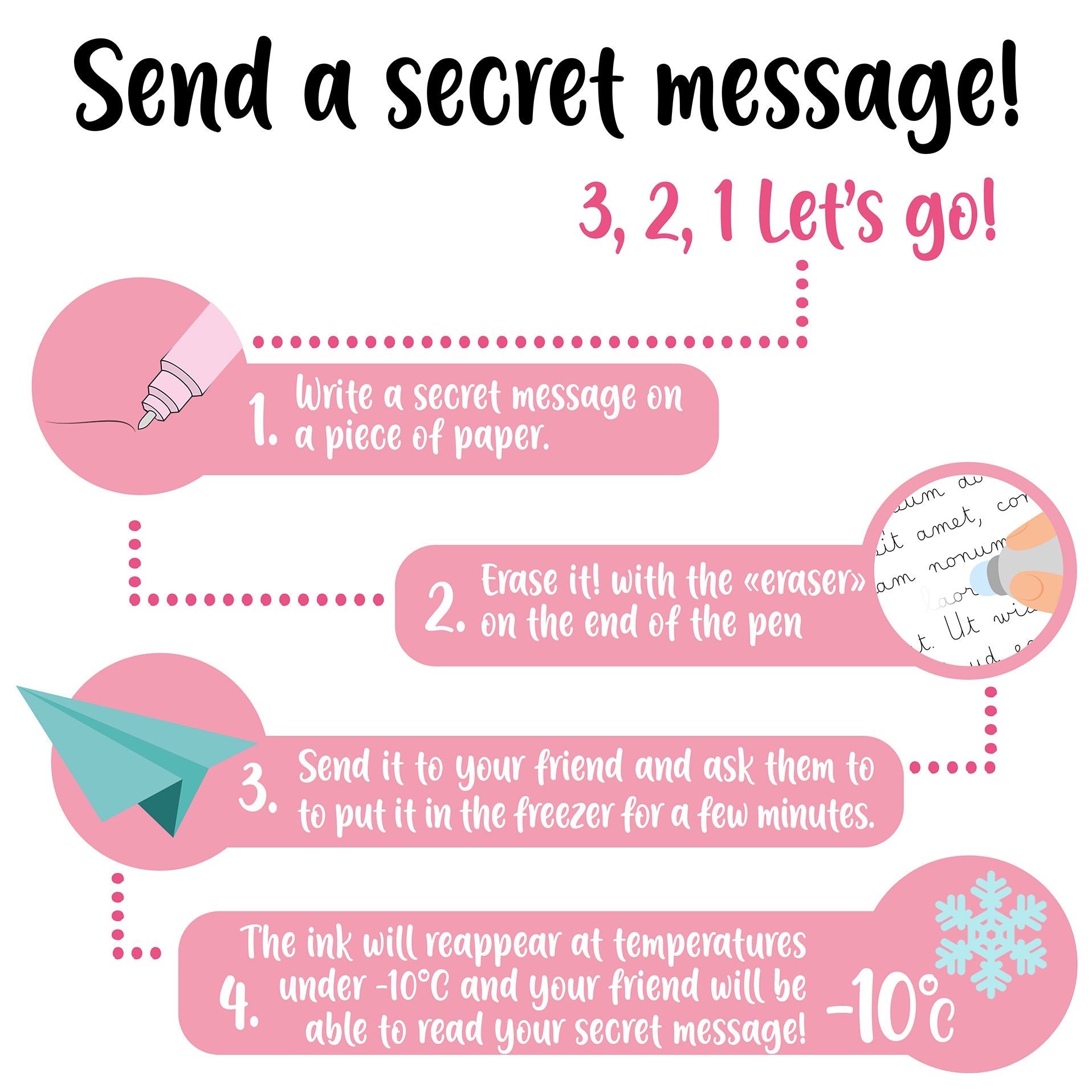 Set of 2 Erasable Legami Valentines Pens