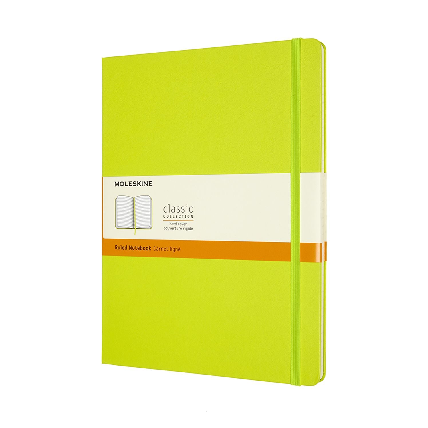 Moleskine Classic Notebook, Extra Large, Ruled, Lemon Green, Hard Cover (7.5 X 9.75)