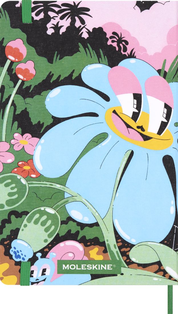 Moleskine x Marc Jacobs x Hattie Stewart Artist Capsule Joy! Limited Edition Notebook, Hard Cover, Large (5" x 8.25") Ruled/Lined, Green Butterflies, 240 Pages