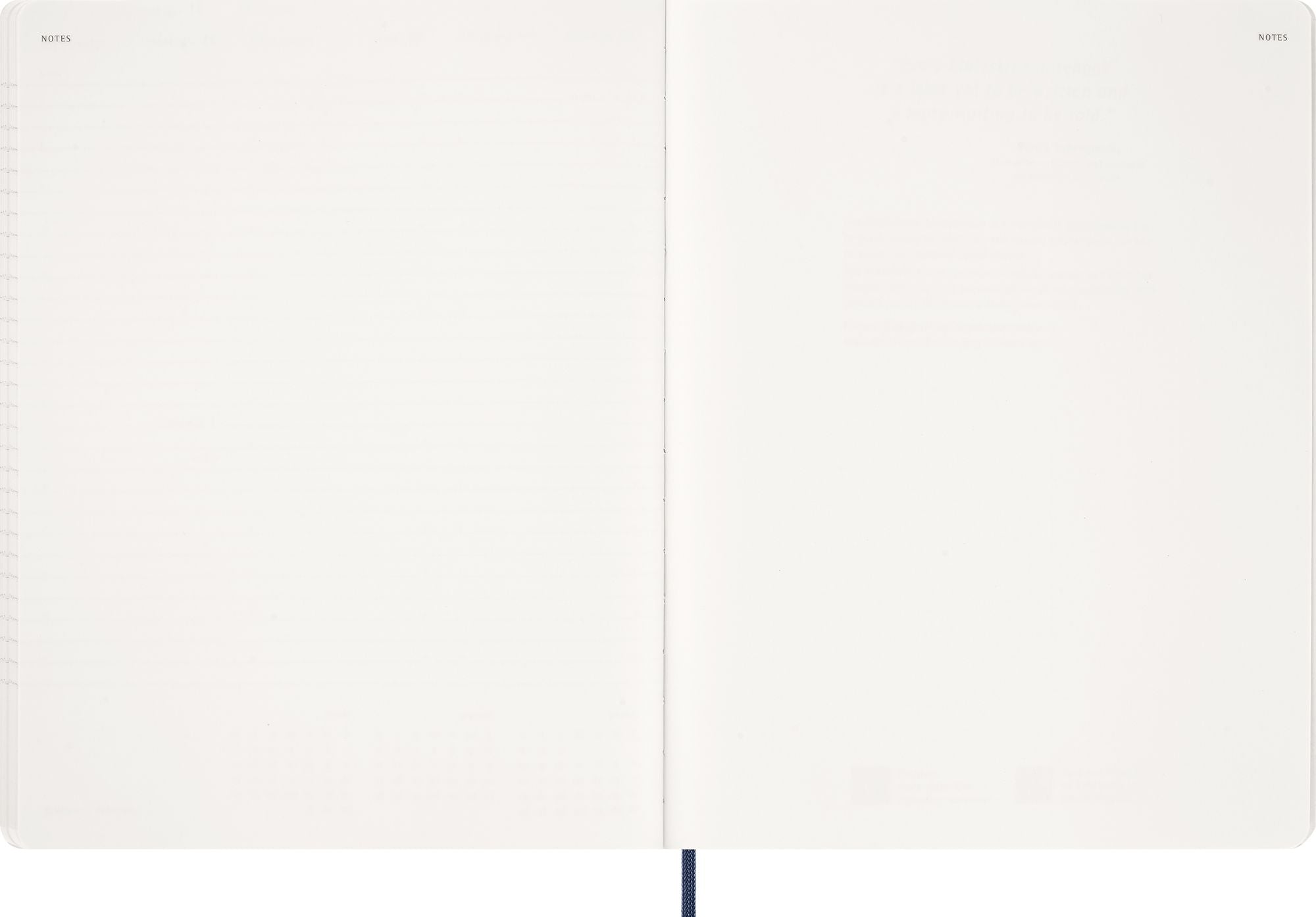 2026 Moleskine Sapphire Blue 15-Month XXL Essential Soft Cover Weekly Vertical Planner