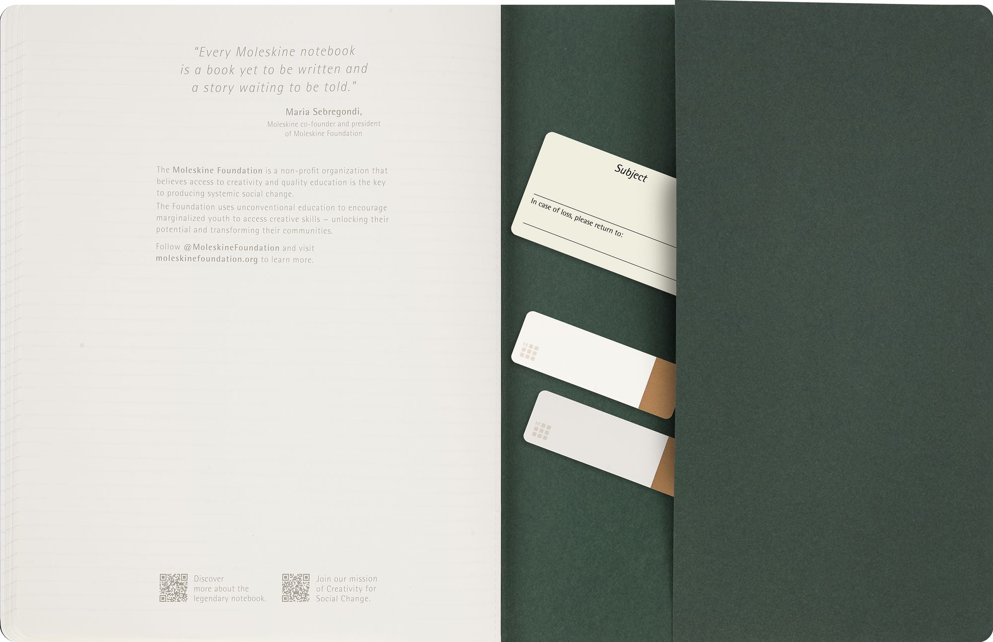 Moleskine Student Cahier Journal, Soft Cover, Ruled, XXL (8.5" x 11"), Myrtle Green