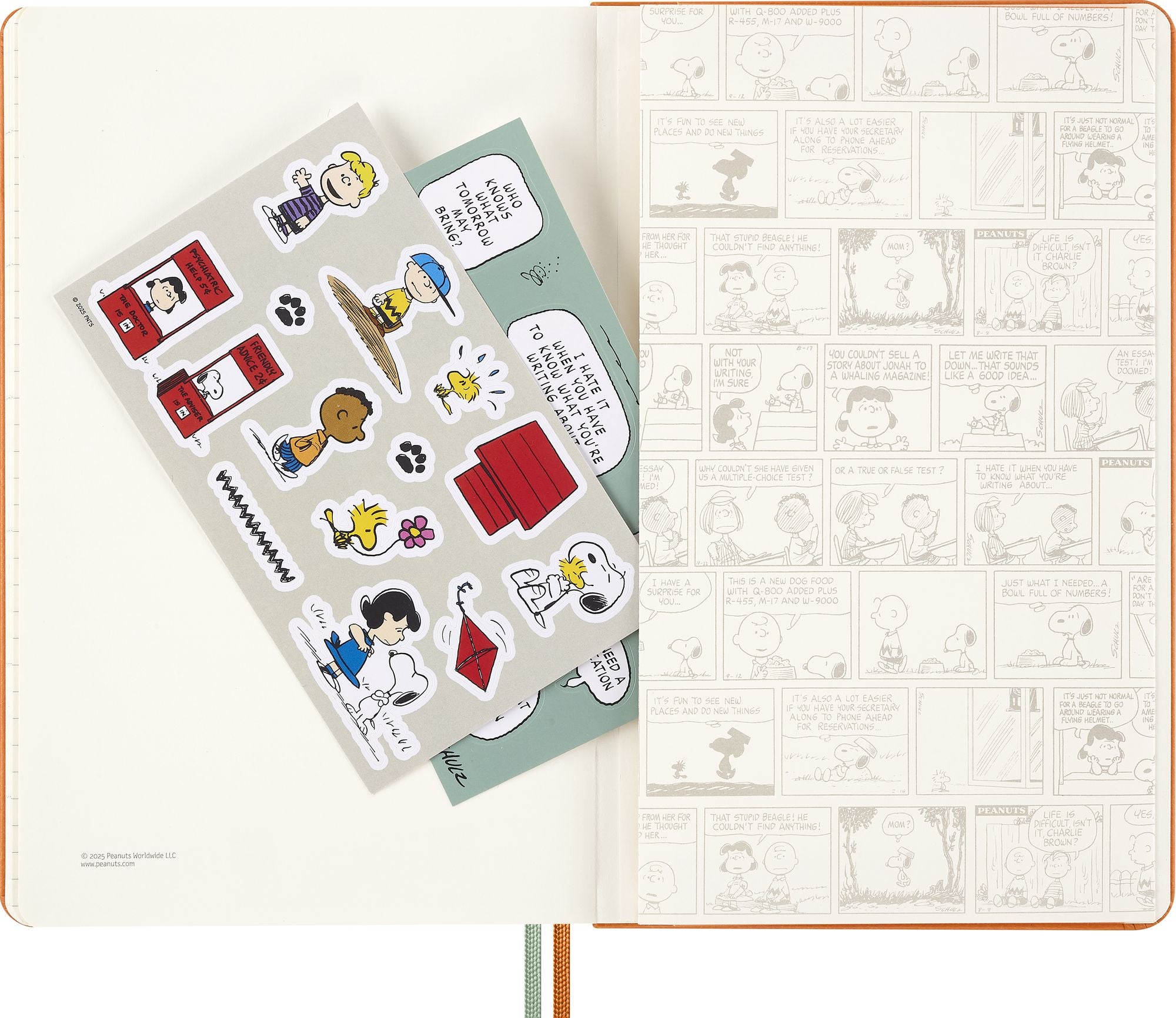 2026 Moleskine Limited Edition Peanuts 'Snoopy' 12 Month Weekly Planner, Hard Cover, Large (5" x 8.25"), Cadmium Orange, 208 pages