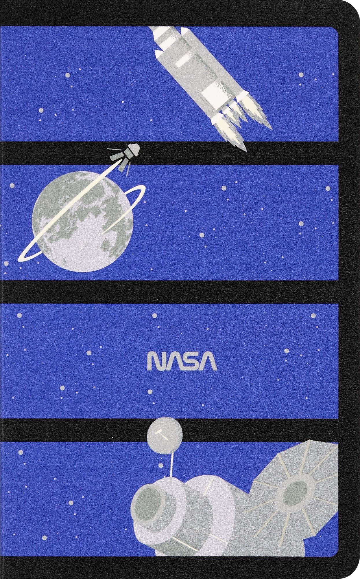 Moleskine Limited Edition NASA-inspired Volant Journal, Soft Cover, Large (5" x 8.25"), Plain, Blue/Black, 80 pages