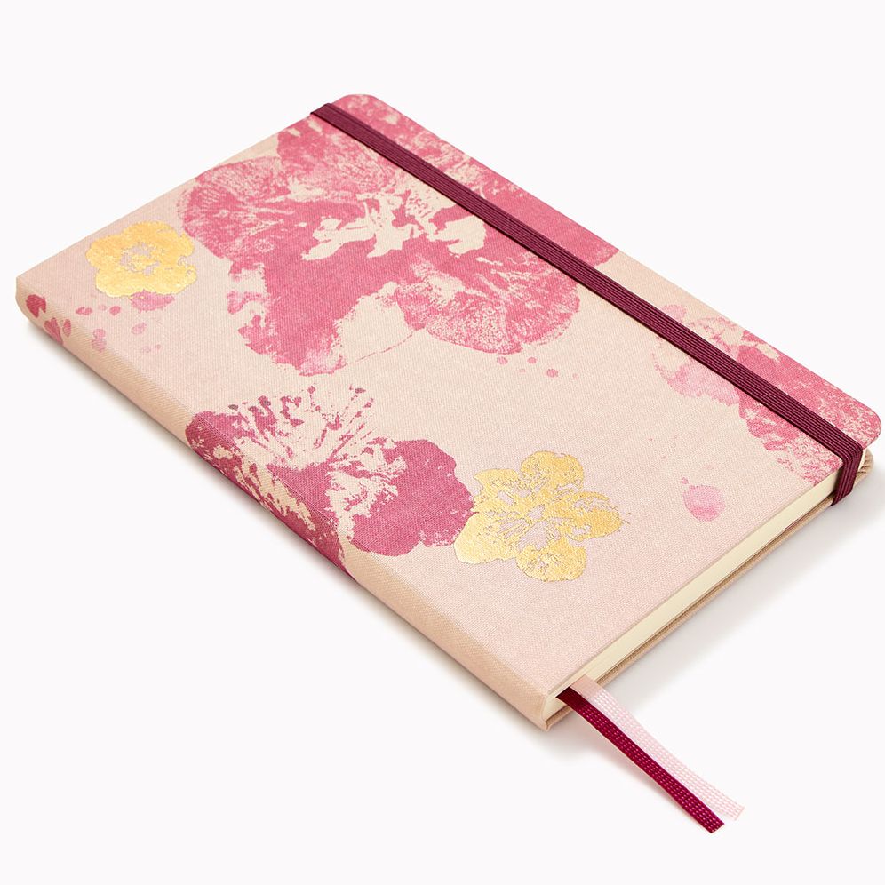 Moleskine Limited Edition Sakura 2026 Blossom Notebook, Hard Cover, Large (5" x 8.25") Ruled/Lined, Pink with Gold Accents, 176 pages